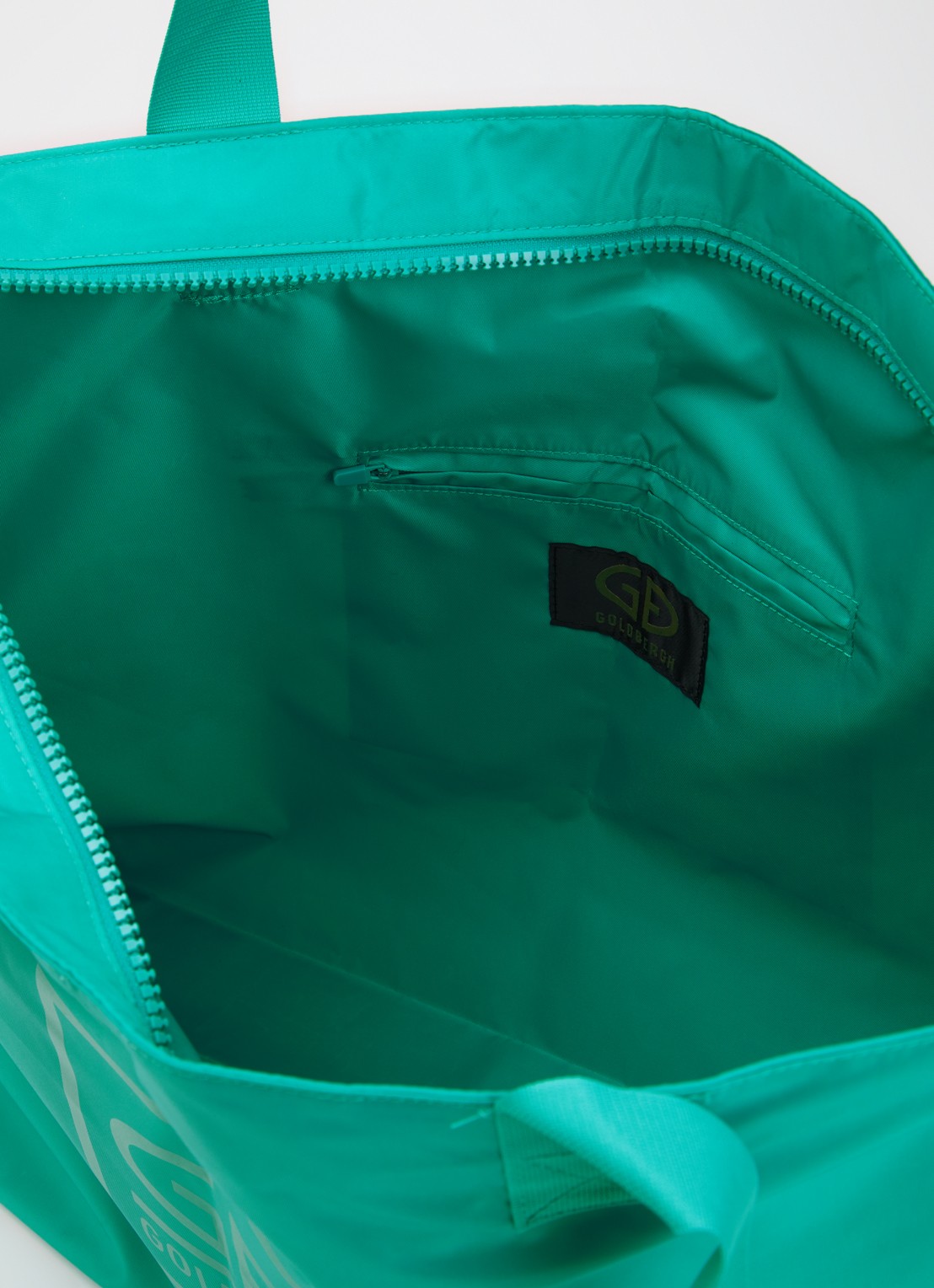 Goldbergh Famous shopper met logo - detail 2 turquoise