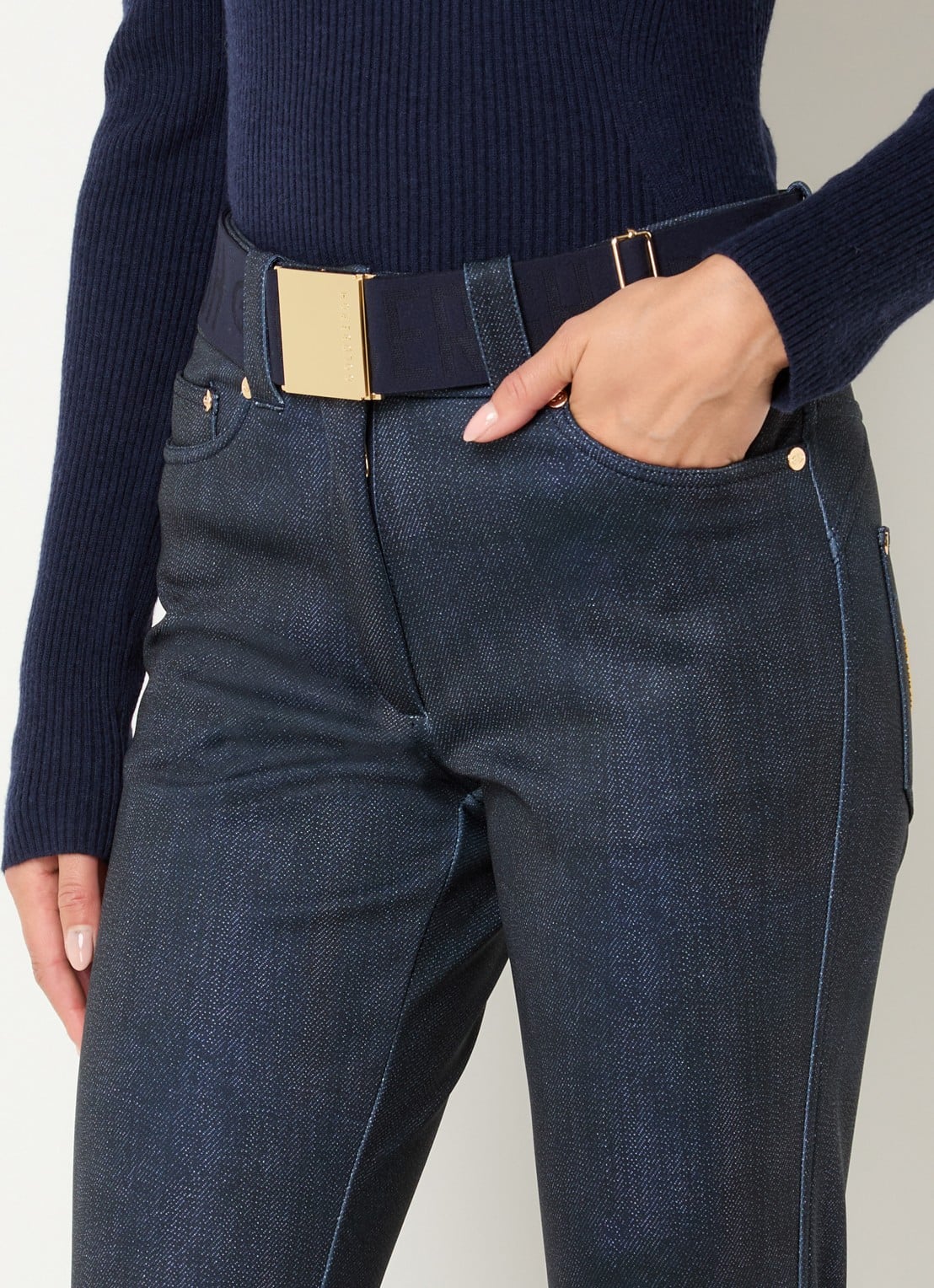 Goldbergh Fuji high waist flared fit skibroek met ritszakken - detail 3 jeans