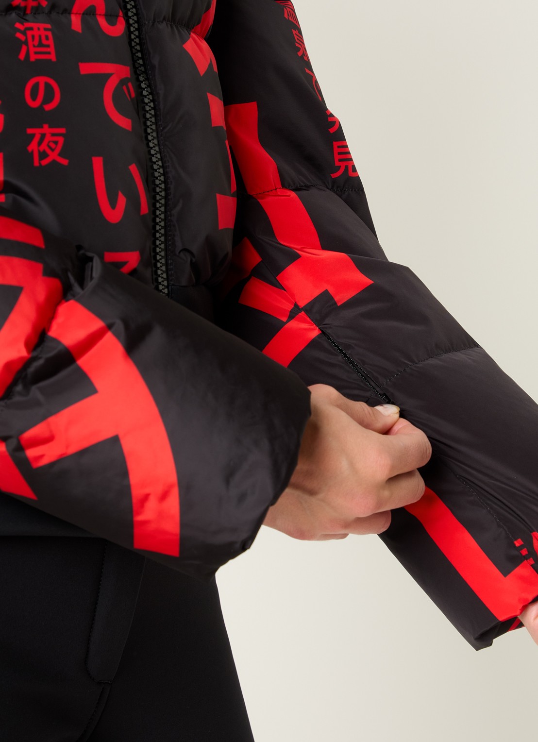 Goldbergh Gaito ski-jas met capuchon en print - detail 3 zwart