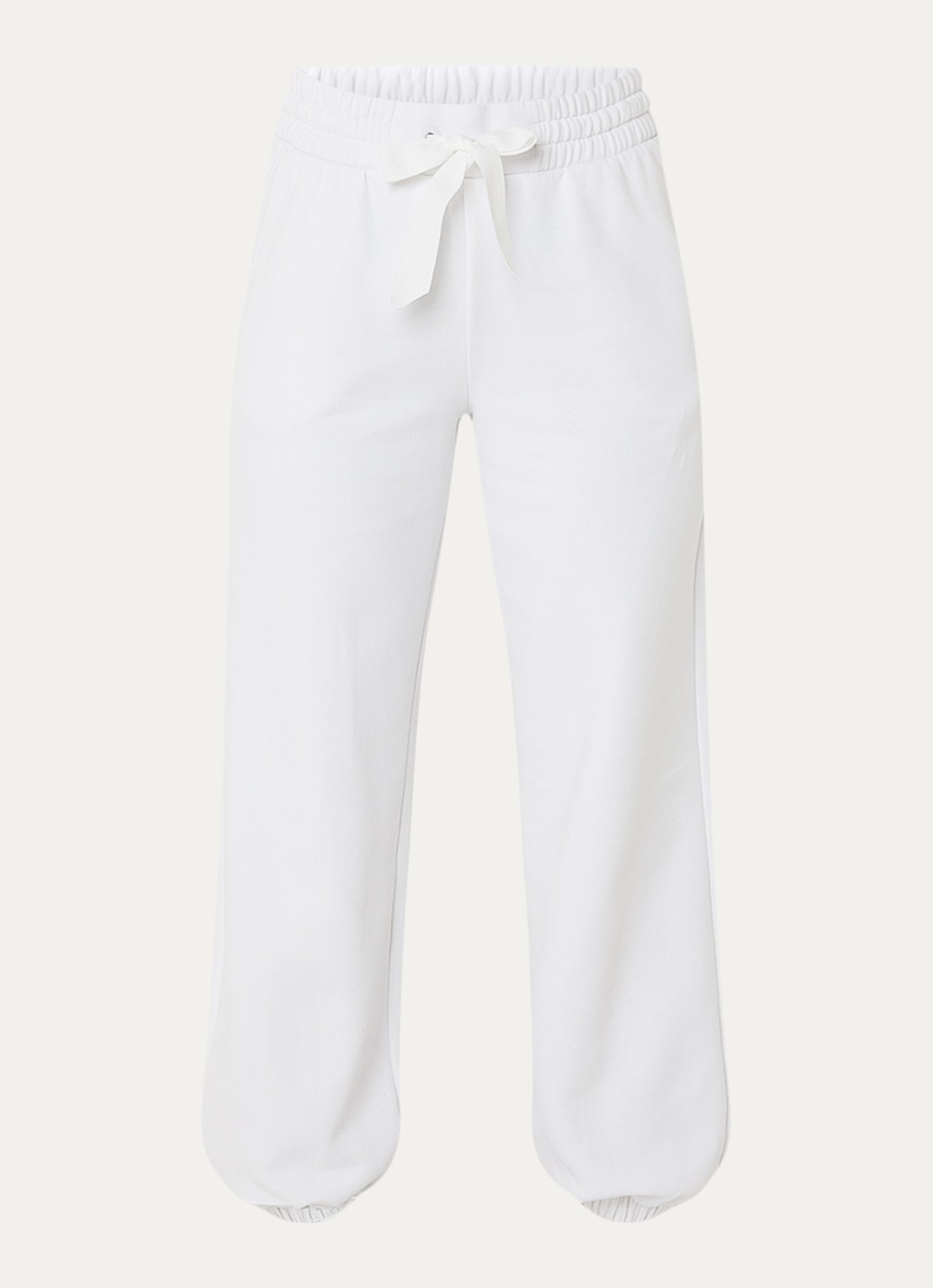 Goldbergh High waist tapered fit joggingbroek met steekzakken - voorkant wit