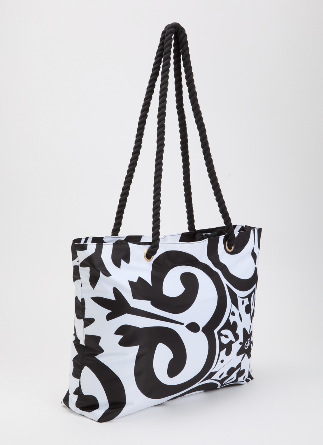 Goldbergh Islaire shopper met grafische print - achterkant 4 wit