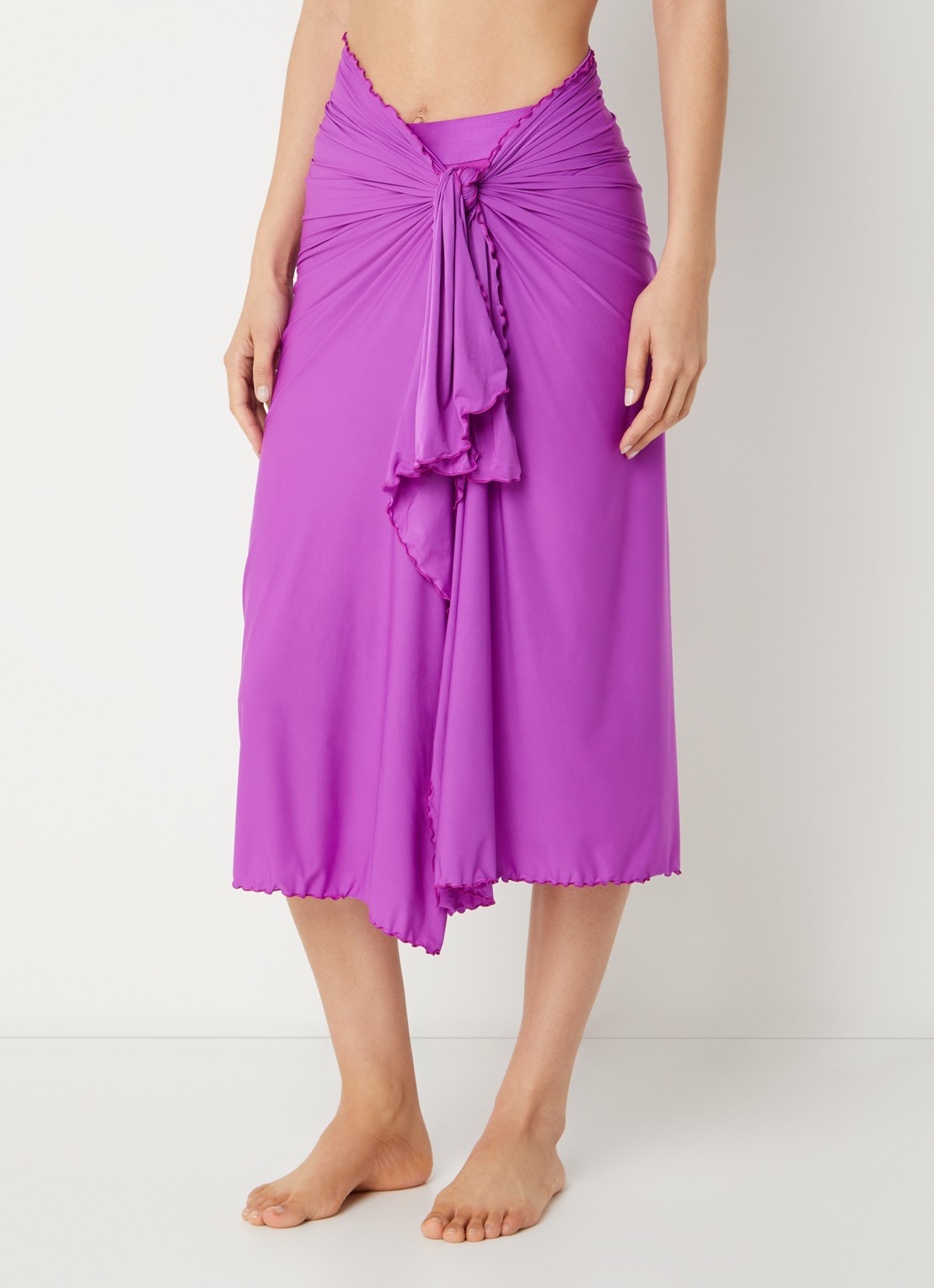 Goldbergh Ivana pareo wikkelrok met stretch - detail 4 paars
