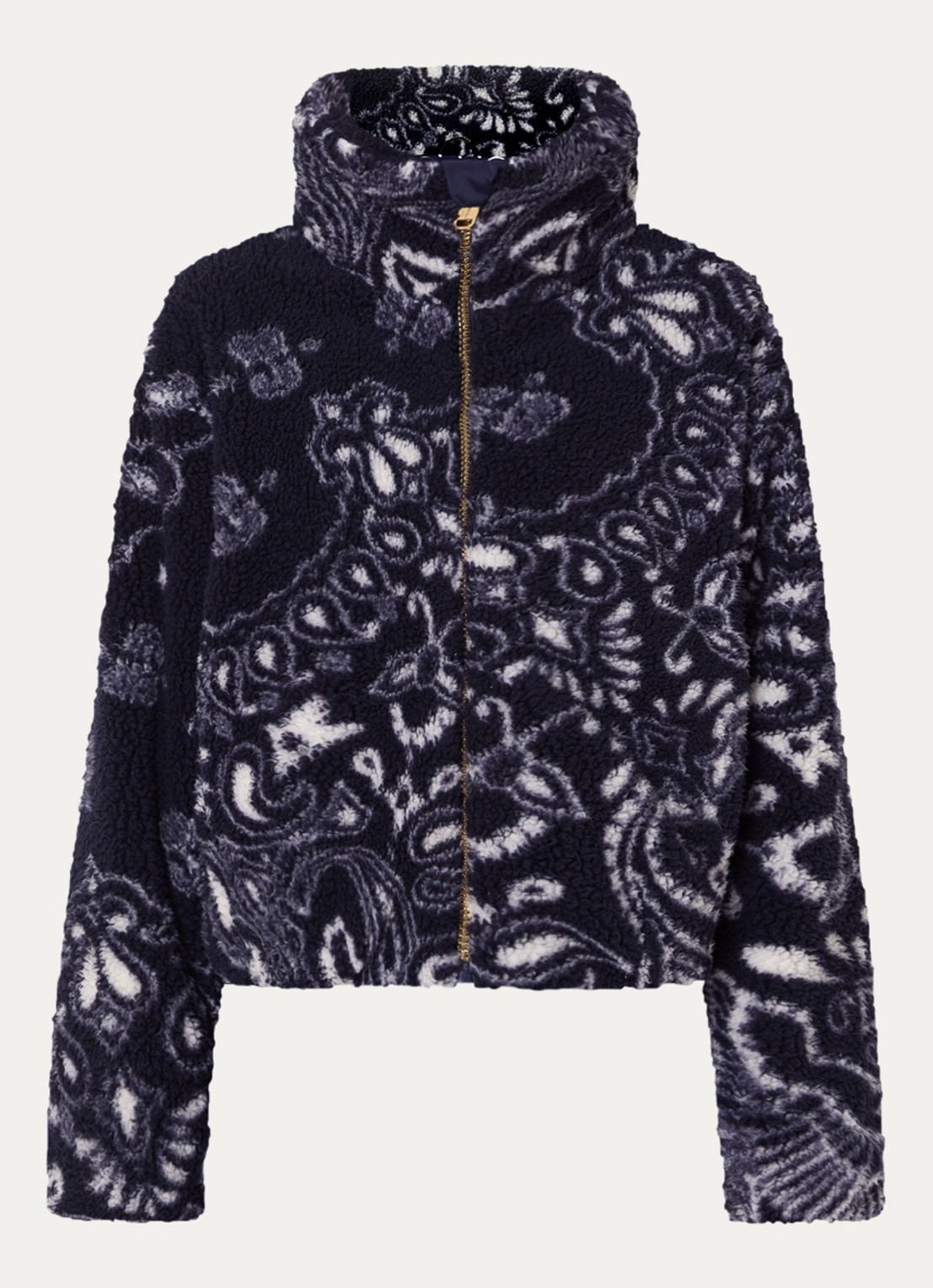 Goldbergh Jack van teddy met print - voorkant 2 donkerblauw