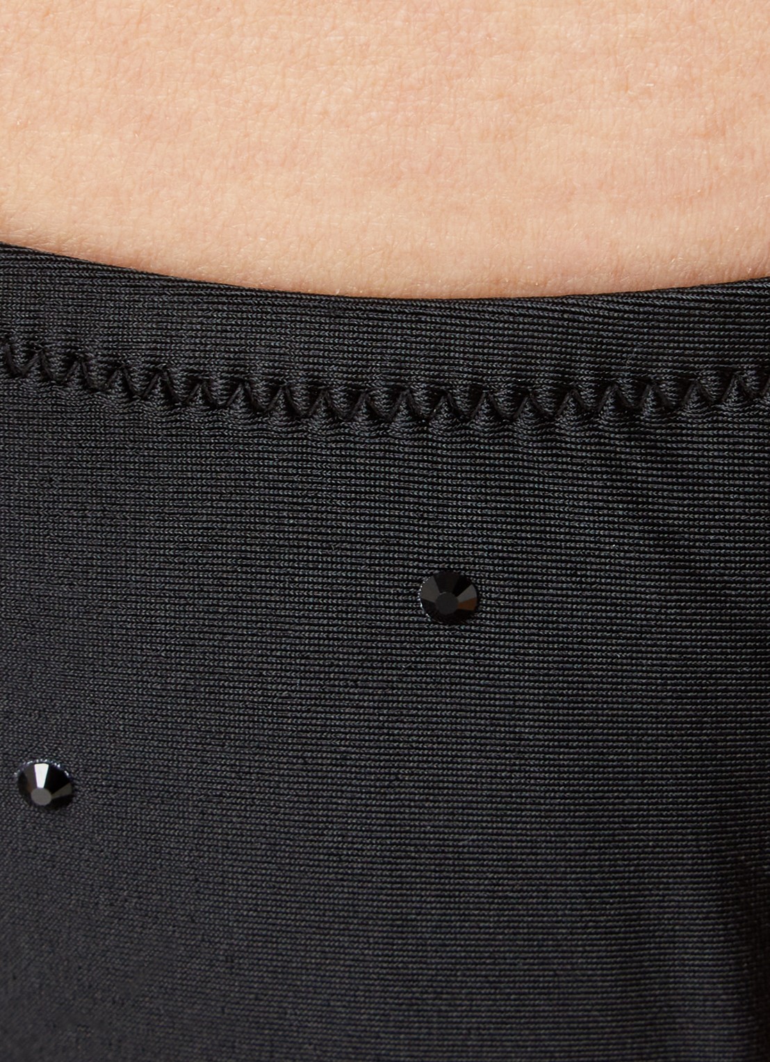 Goldbergh Kaia bikinislip met strass - detail 2 zwart