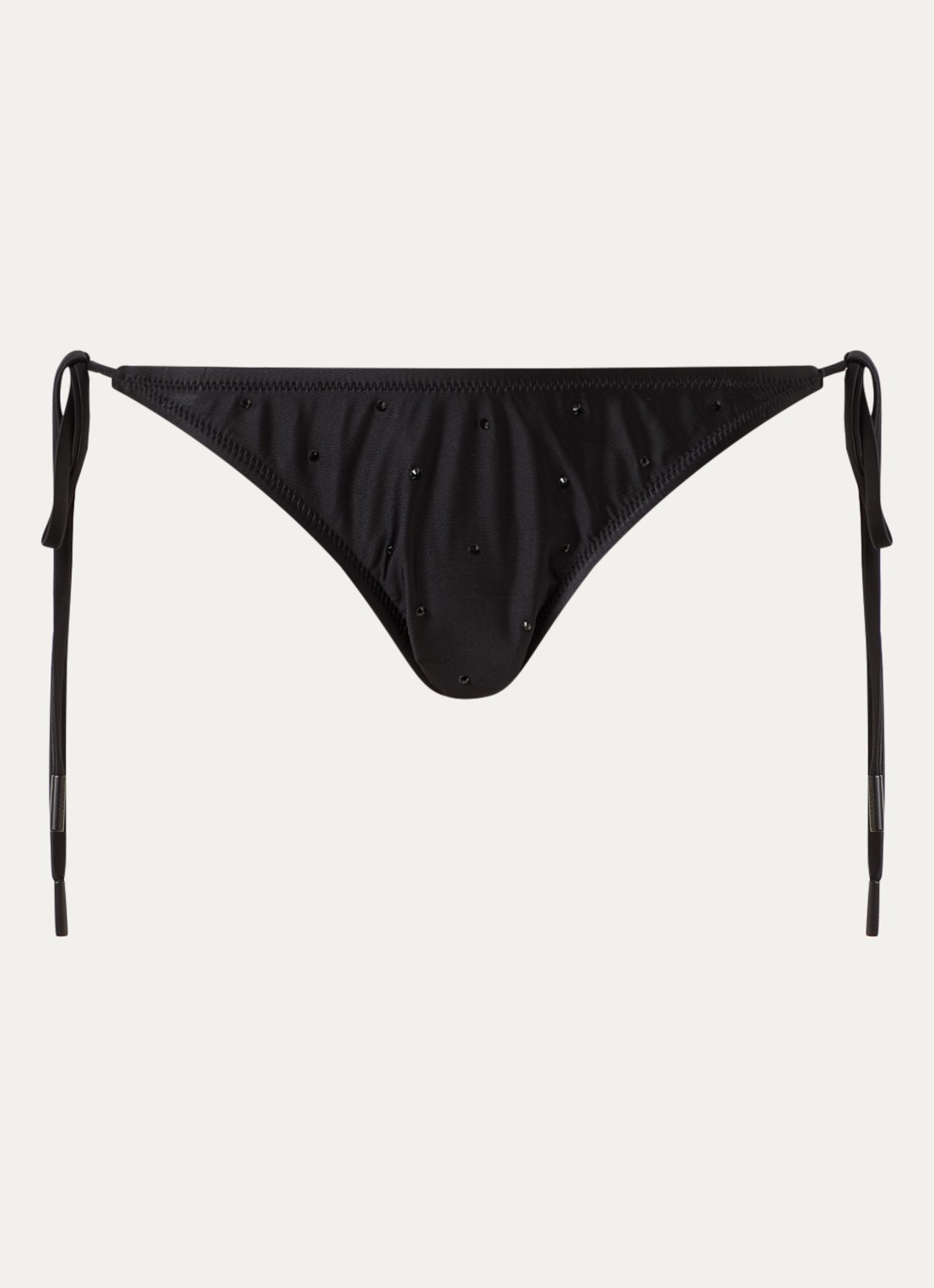 Goldbergh Kaia bikinislip met strass - voorkant 3 zwart