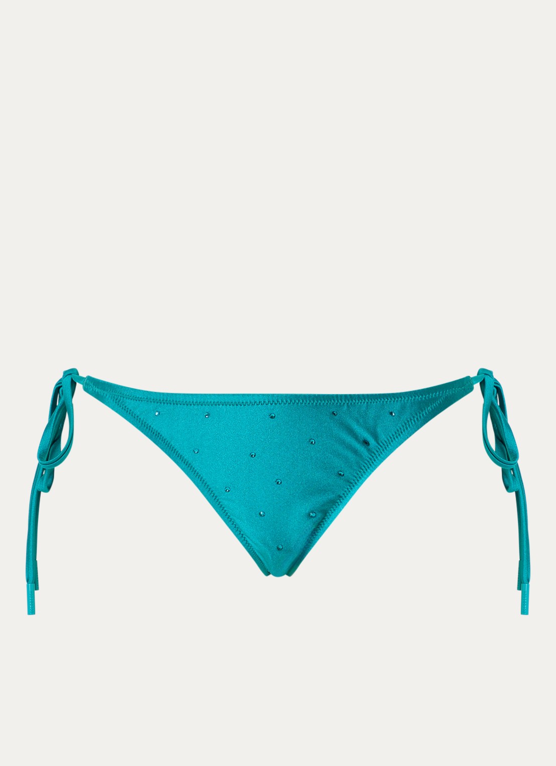 Goldbergh Kaia bikinislip met strass - voorkant zeegroen