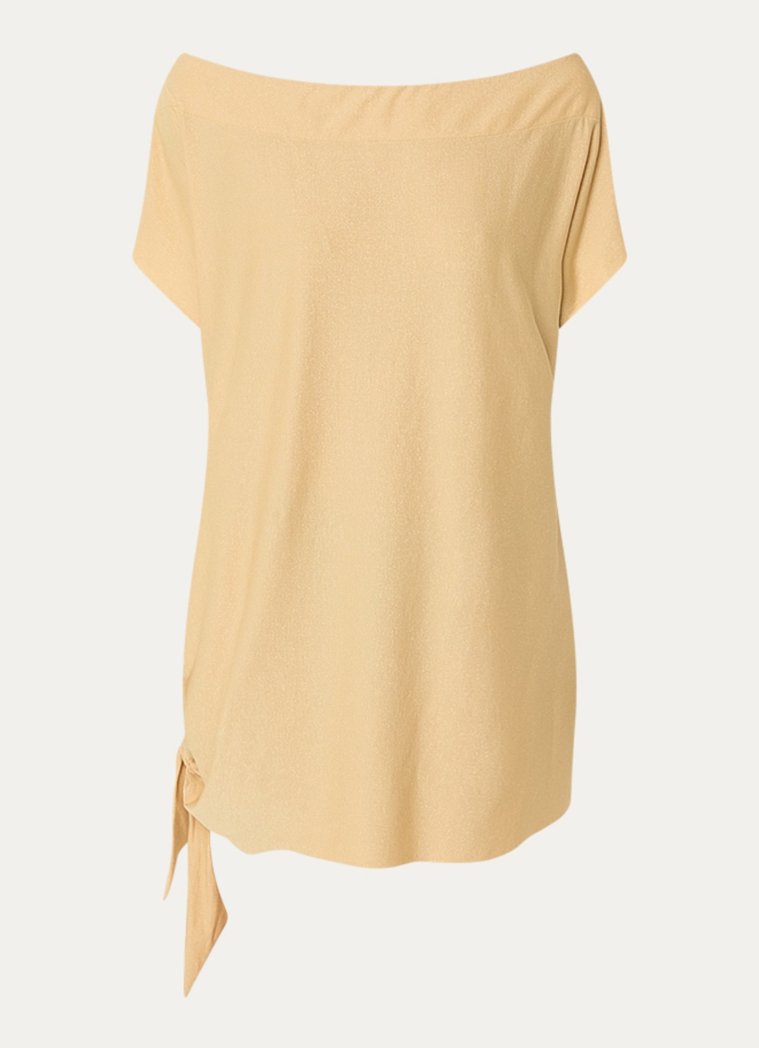 Goldbergh Leone mini jurk met lurex en gestrikt detail - voorkant goud