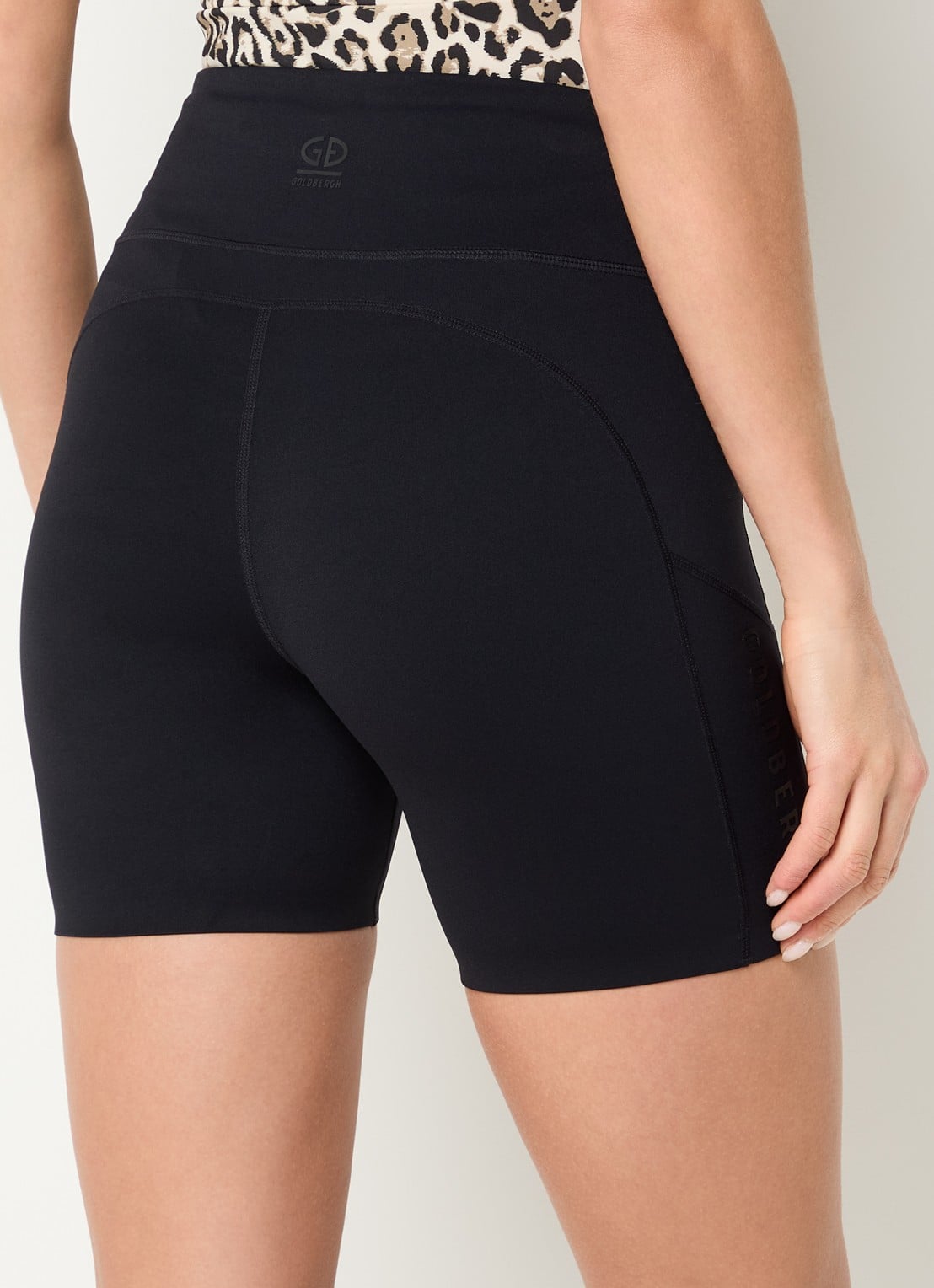 Goldbergh Lilou high waist trainingslegging - achterkant zwart