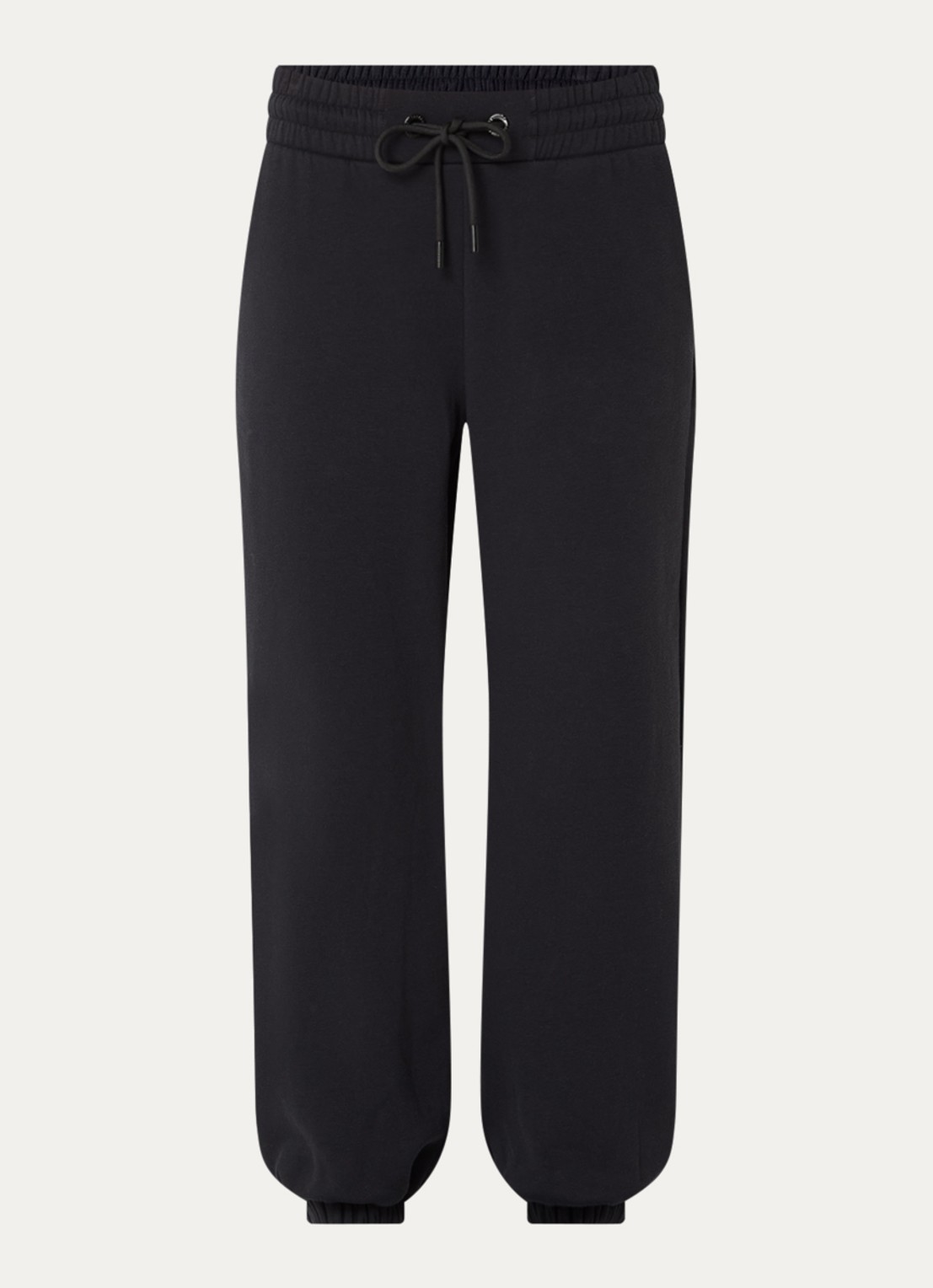 Goldbergh Luma high waist tapered fit joggingbroek met steekzakken - voorkant 2 zwart