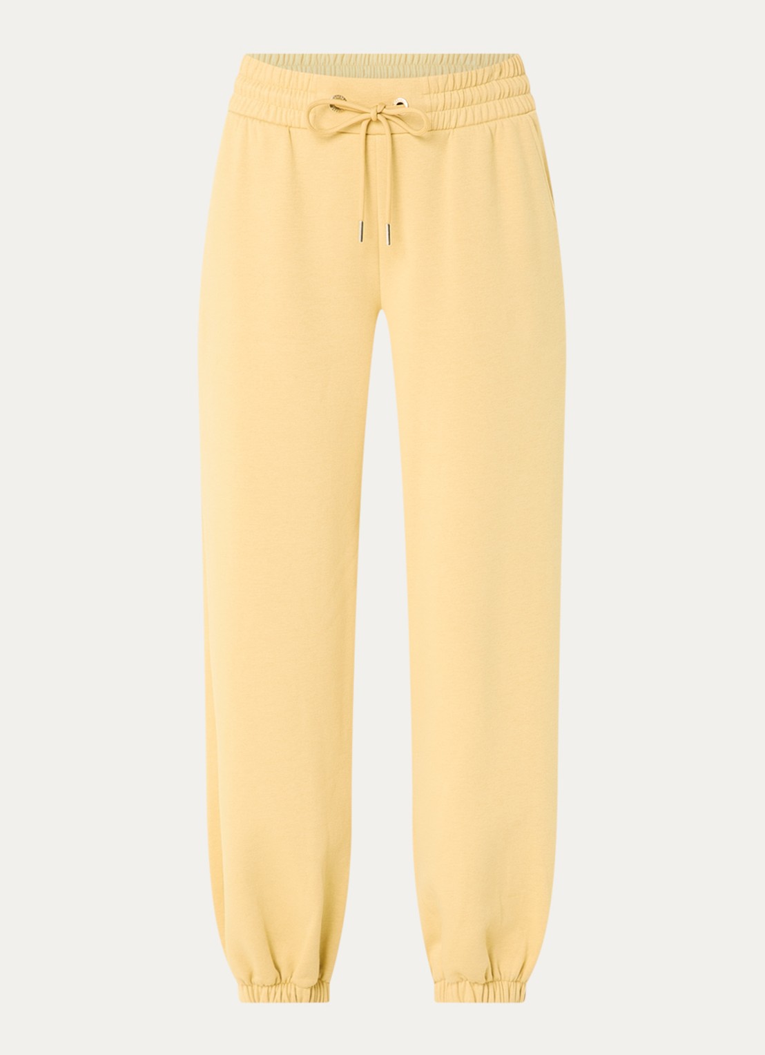 Goldbergh Luma high waist tapered fit joggingbroek met steekzakken - voorkant 3 beige