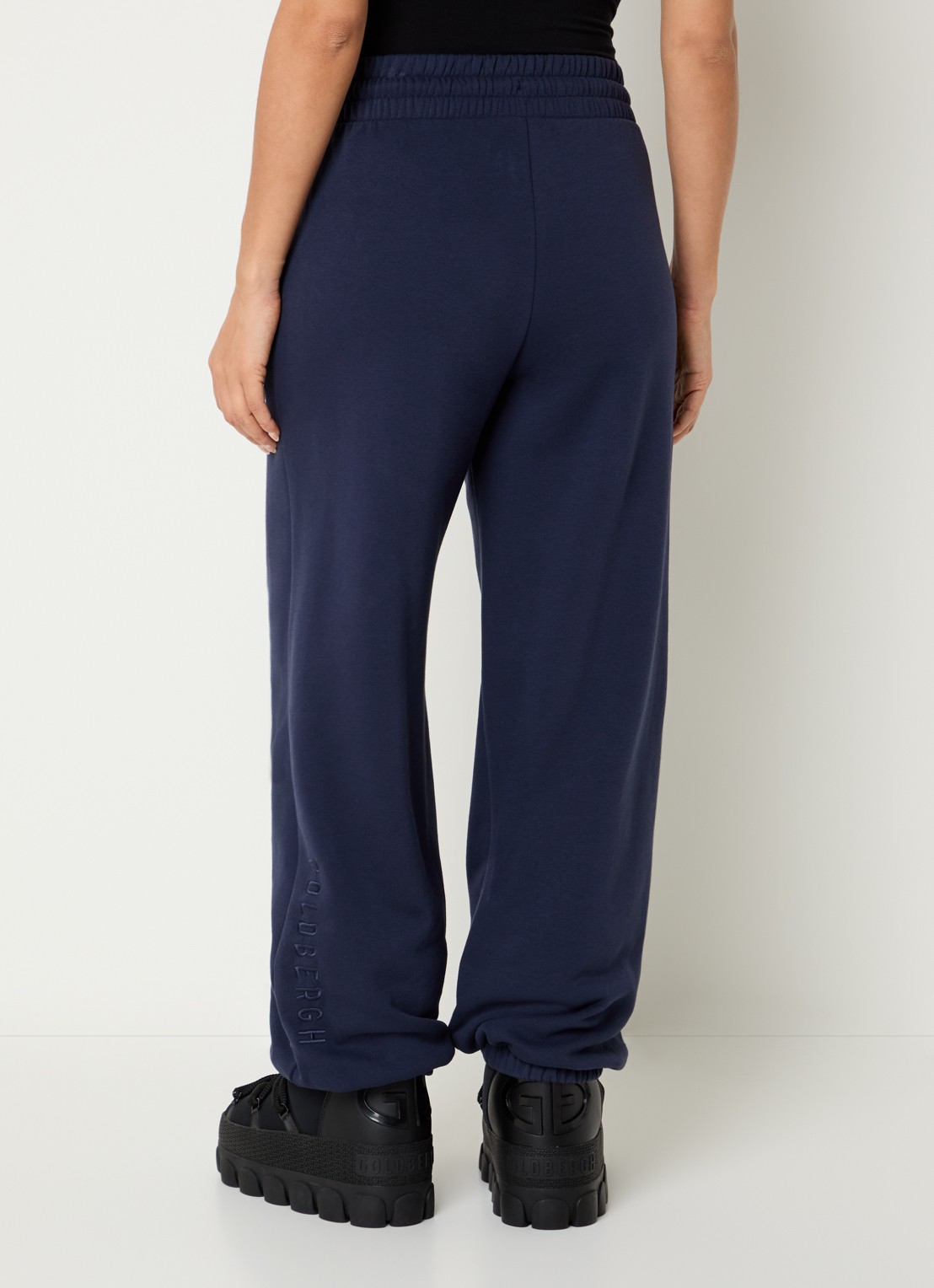 Goldbergh Luma high waist tapered fit joggingbroek met steekzakken - achterkant 4 blauw