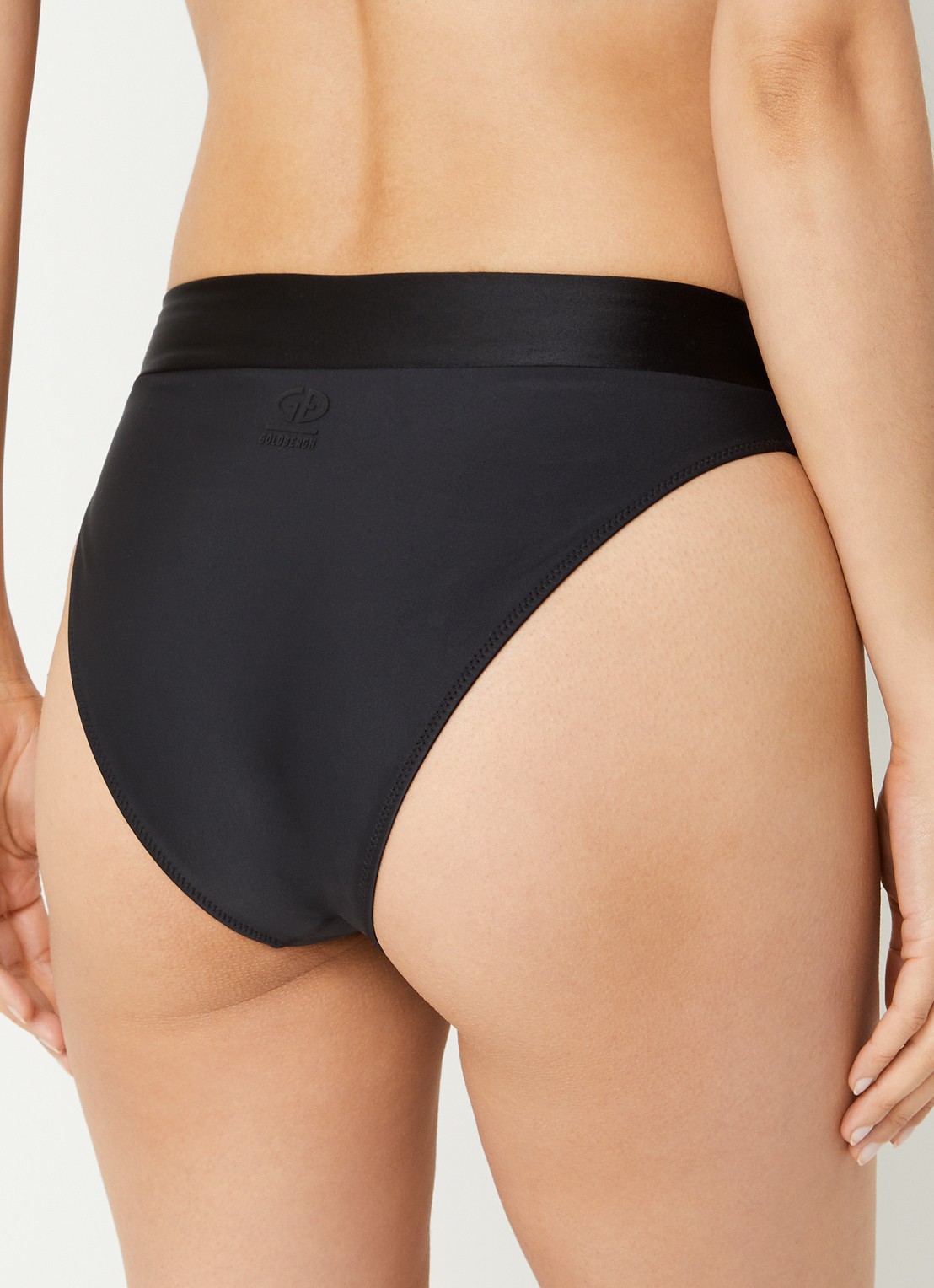 Goldbergh Oceane high waisted hipster bikinislip - achterkant zwart
