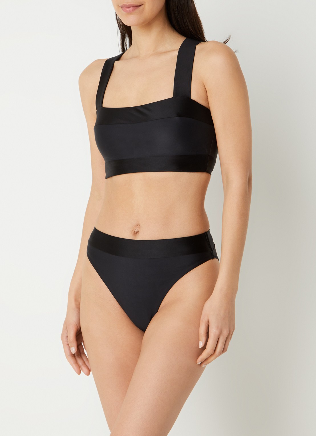 Goldbergh Oceane high waisted hipster bikinislip - detail 4 zwart