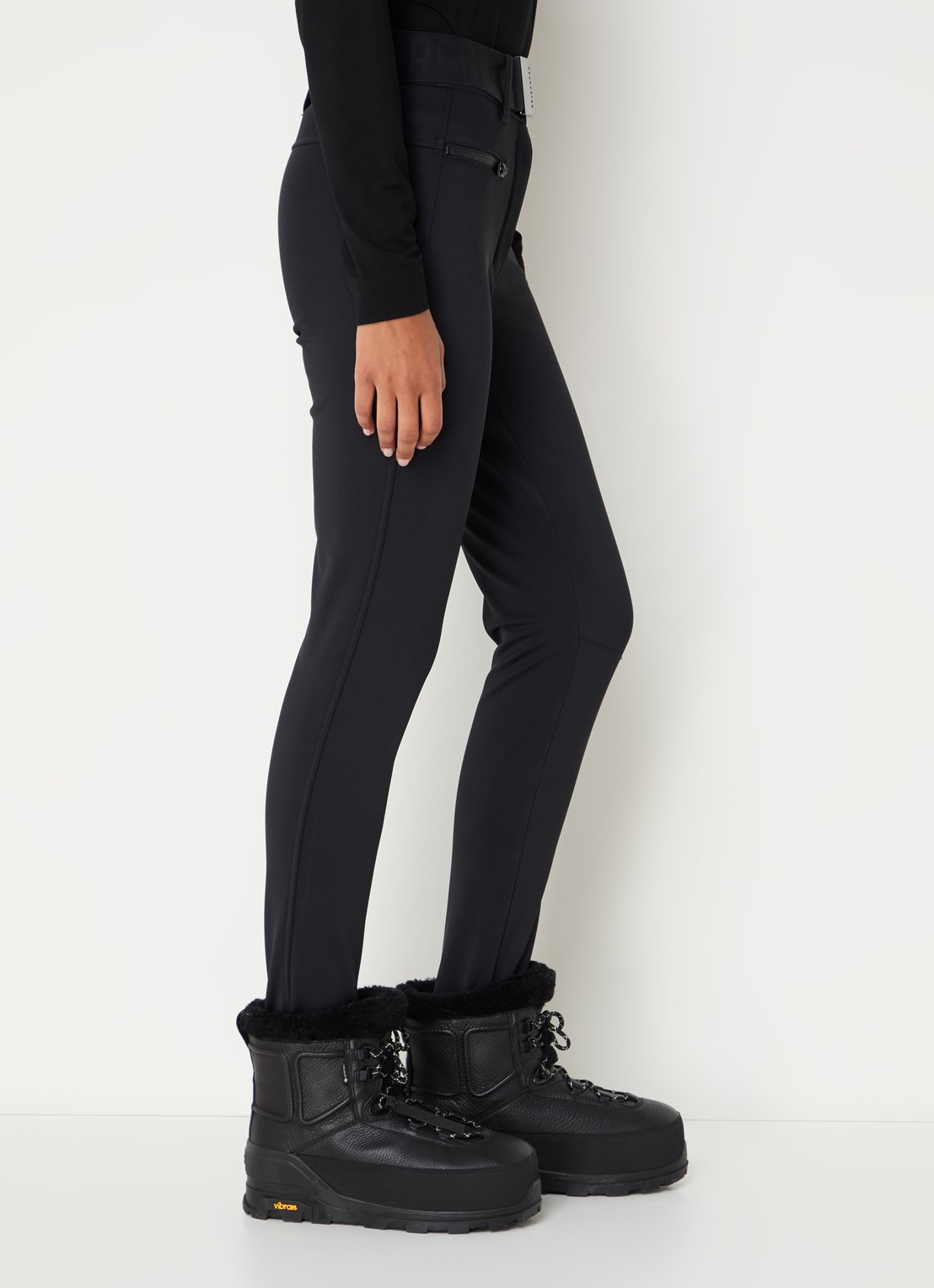 Goldbergh Paris high waist slim fit skibroek met ceintuur - detail 7 zwart