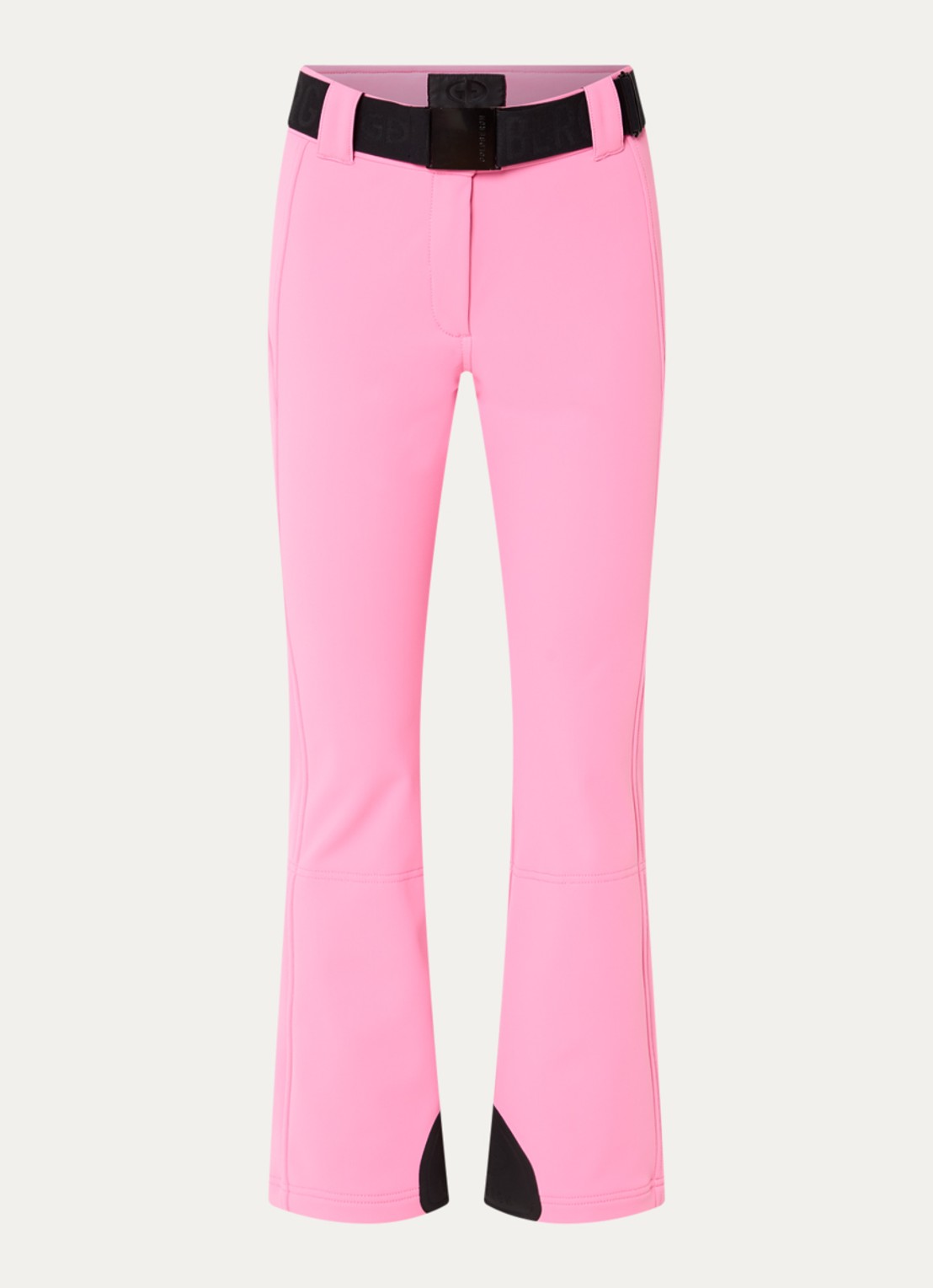 Goldbergh Pippa high waist flared fit skibroek met ritszakken - voorkant 6 roze