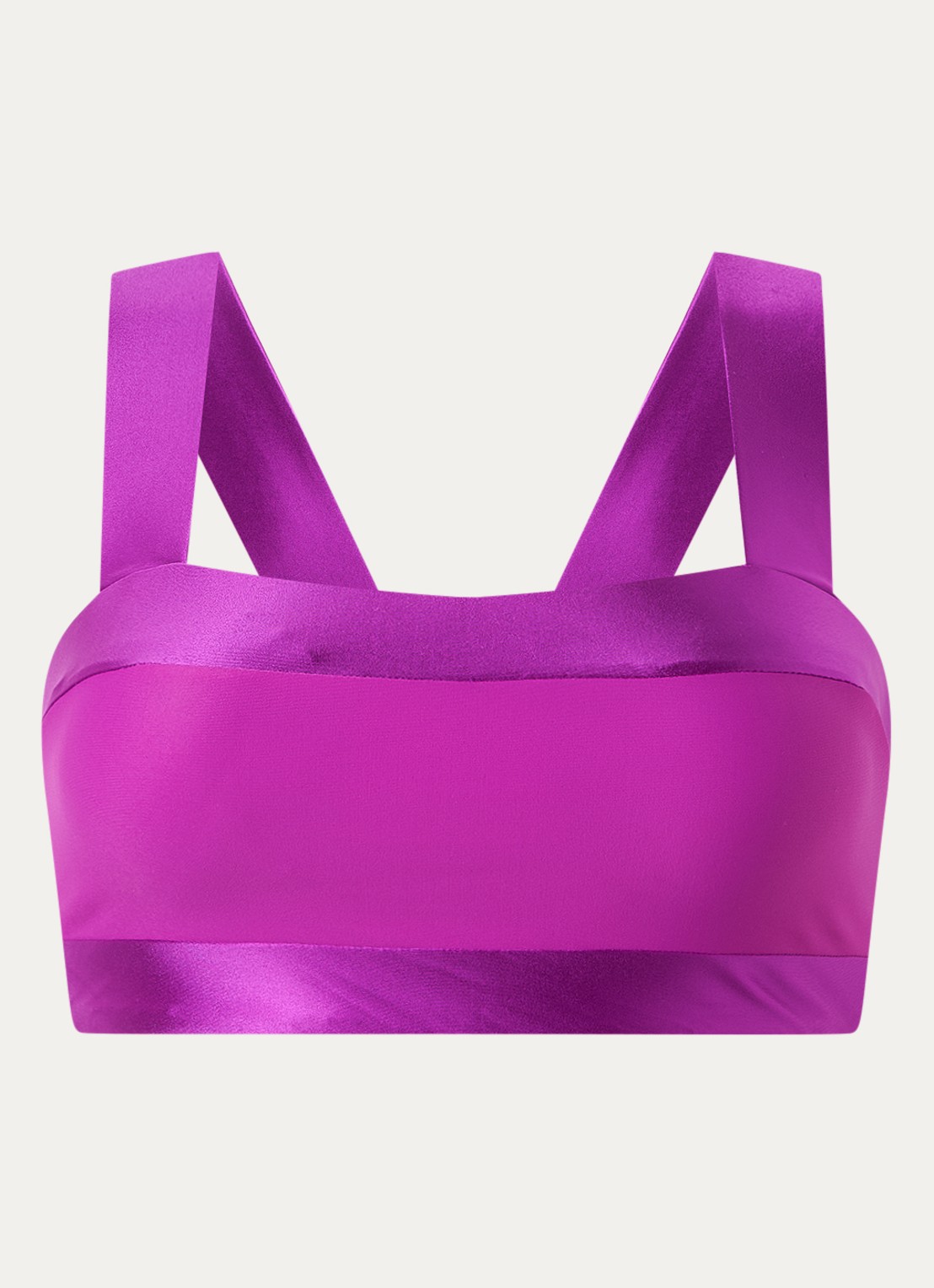 Goldbergh Plonge bandeau bikinitop met uitneembare vulling - voorkant violet