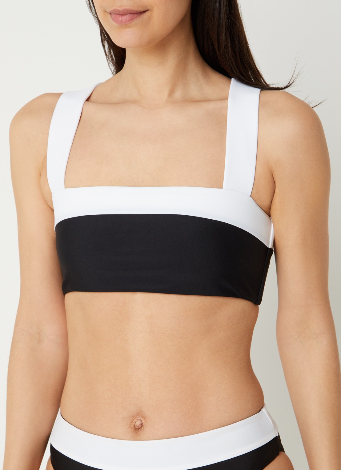 Goldbergh Plonge bandeau bikinitop met uitneembare vulling - voorkant 2 multicolor
