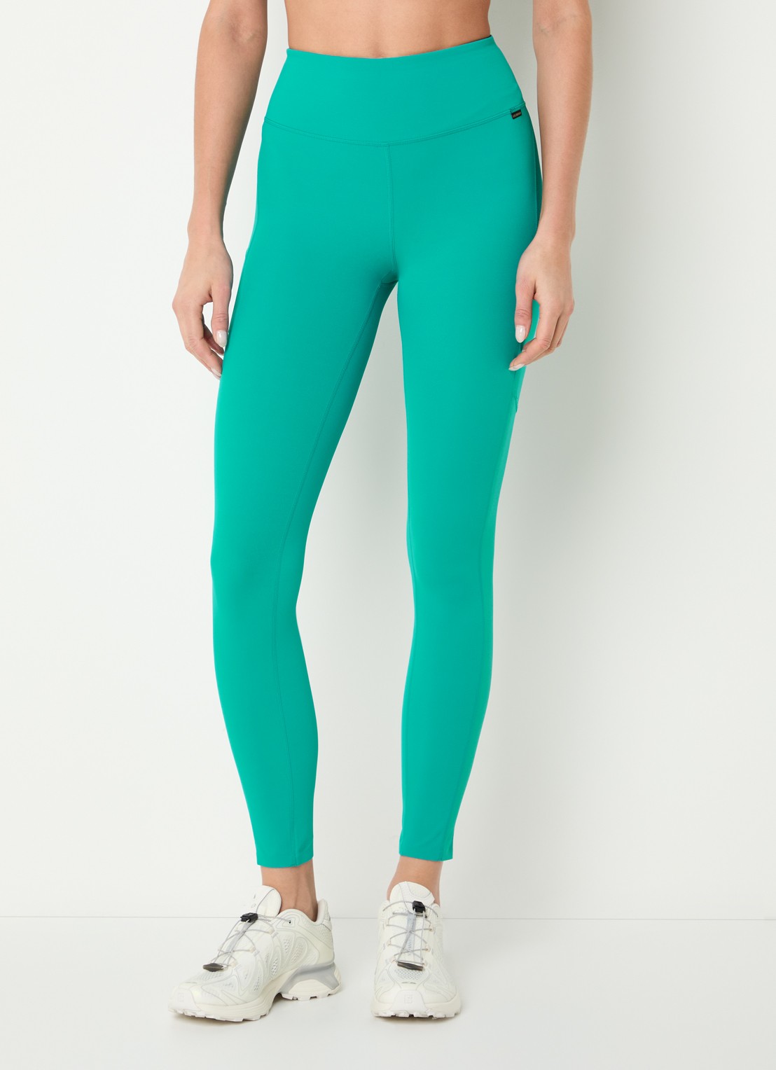 Goldbergh Serenza high waist slim fit legging - detail turquoise