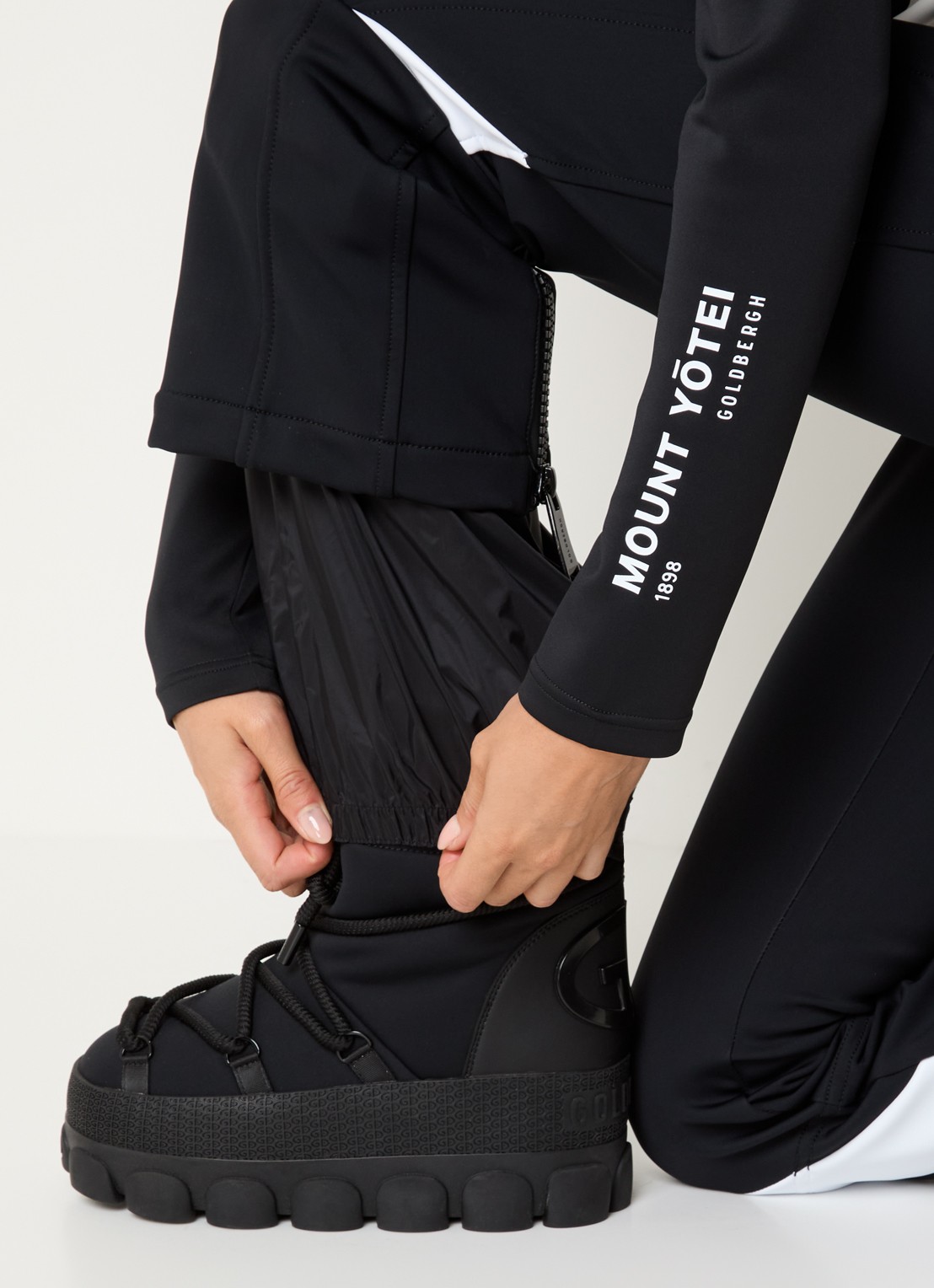 Goldbergh Shima high waist slim fit skibroek met ritskzakken - detail 3 zwart