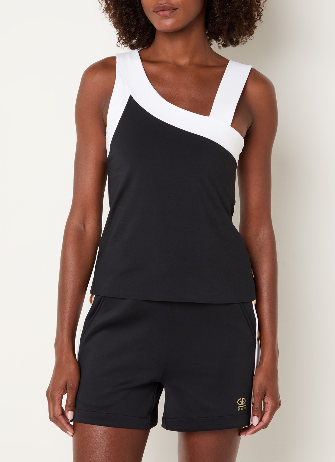 Goldbergh Sierra singlet met medium support - detail 4 zwart
