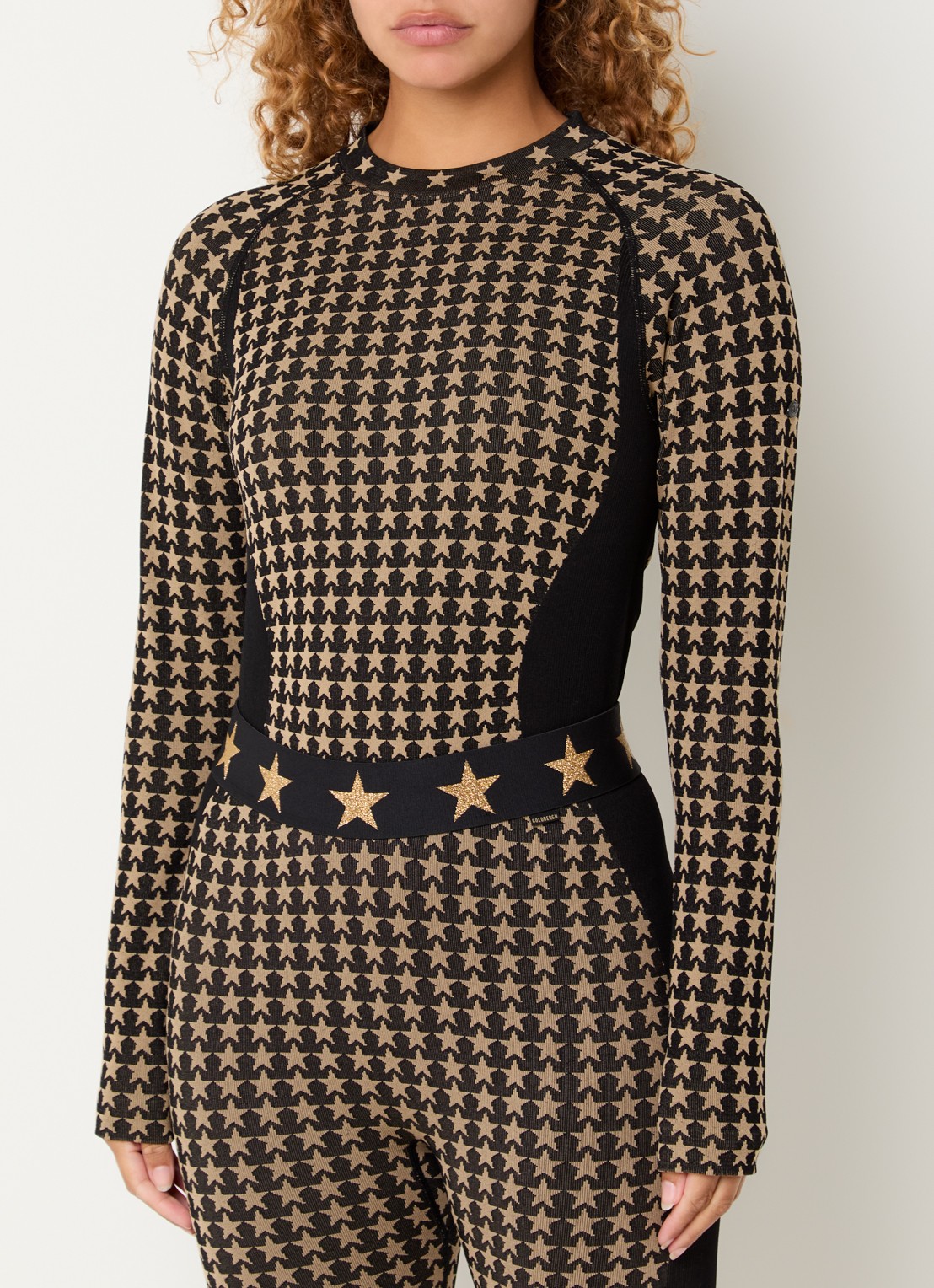 Goldbergh Starlet longsleeve met print - detail zwart