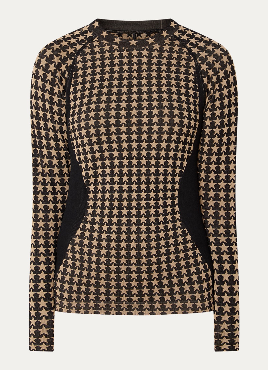 Goldbergh Starlet longsleeve met print - voorkant 3 zwart