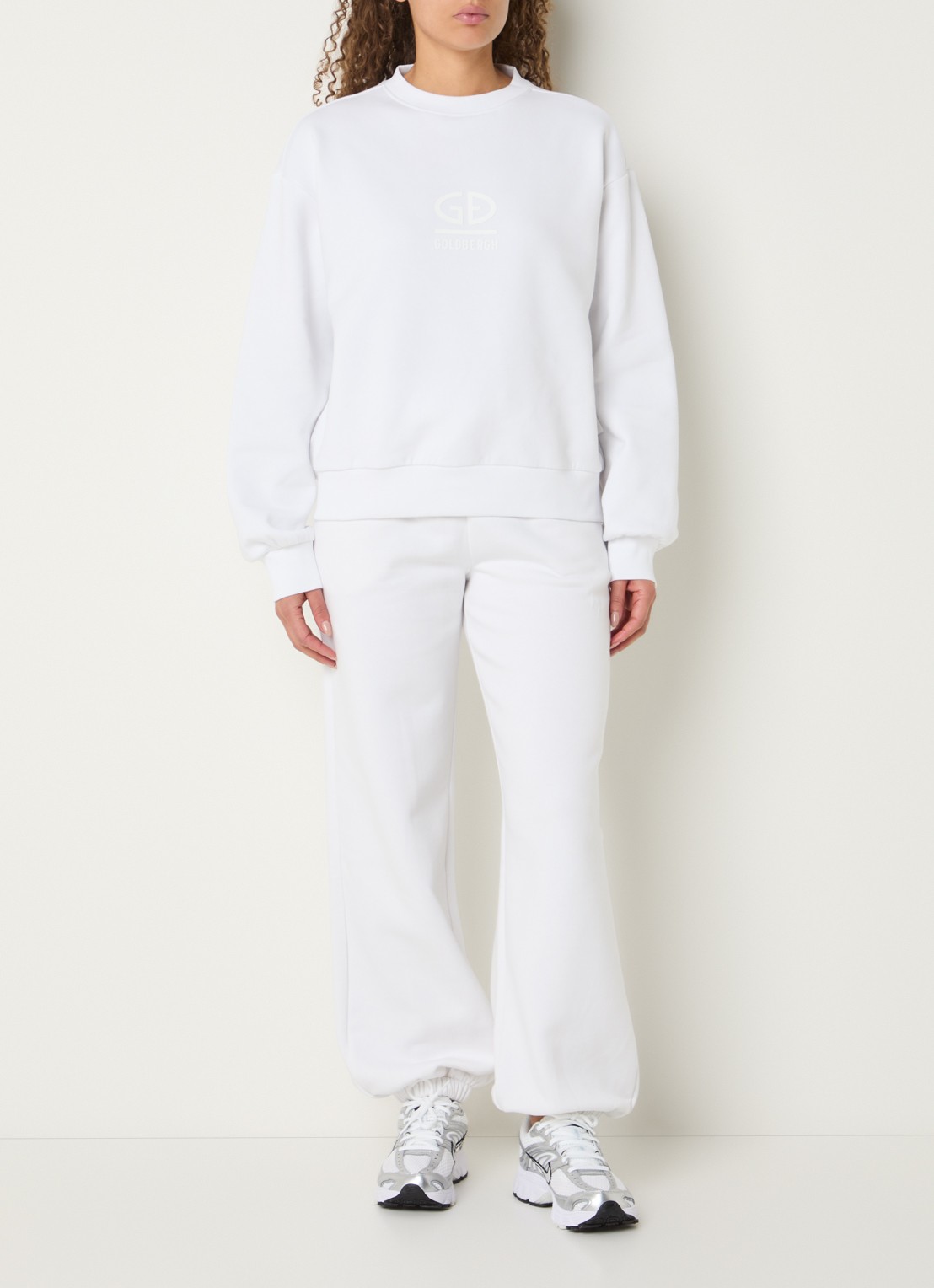 Goldbergh Sweater met logo - voorkant 2 wit
