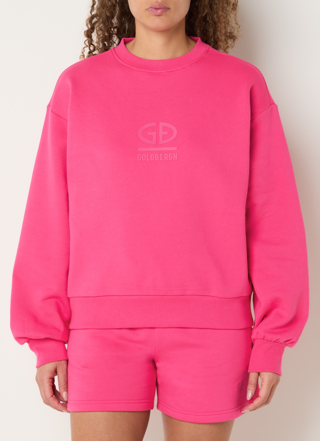 Goldbergh Sweater met logo - detail fuchsia