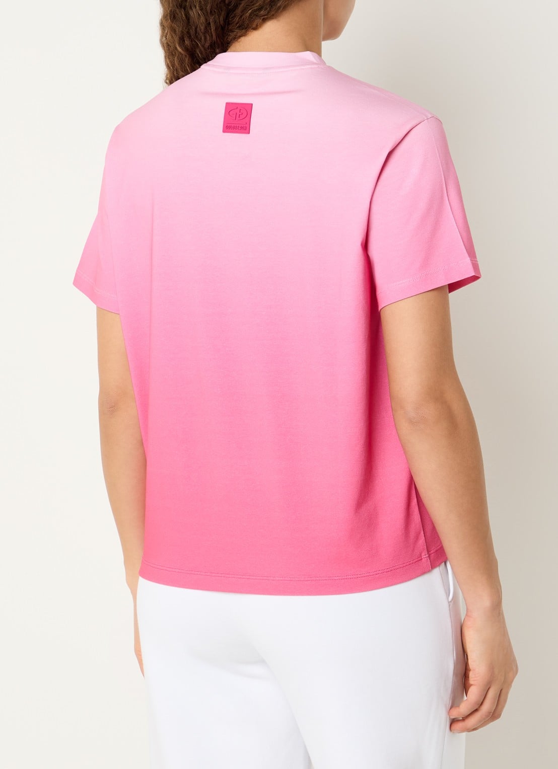 Goldbergh T-shirt met logo en print - achterkant 4 donkerroze