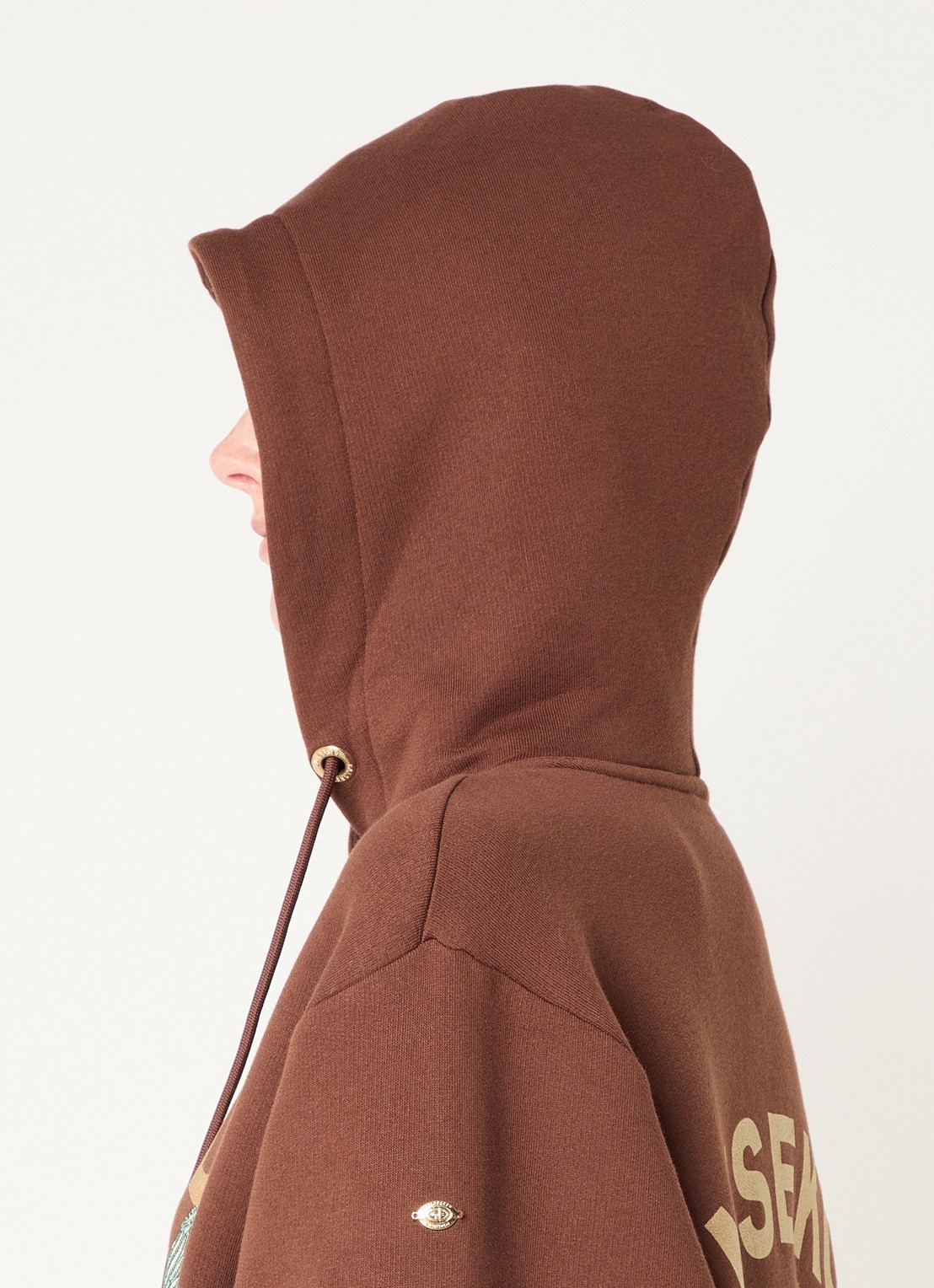 Goldbergh Tobu hoodie met logoprint en pailletten - detail 2 bruin