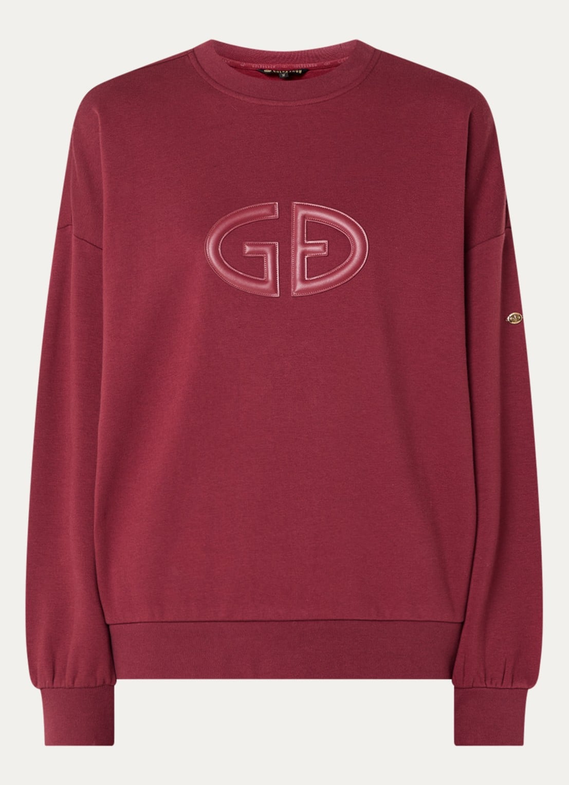 Goldbergh Tova sweater met logoborduring - voorkant 3 bordeauxrood