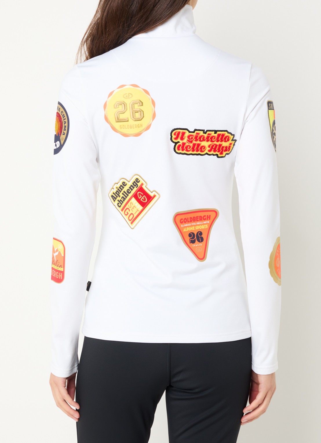 Goldbergh Triumph skipully met logoprint - achterkant 4 wit