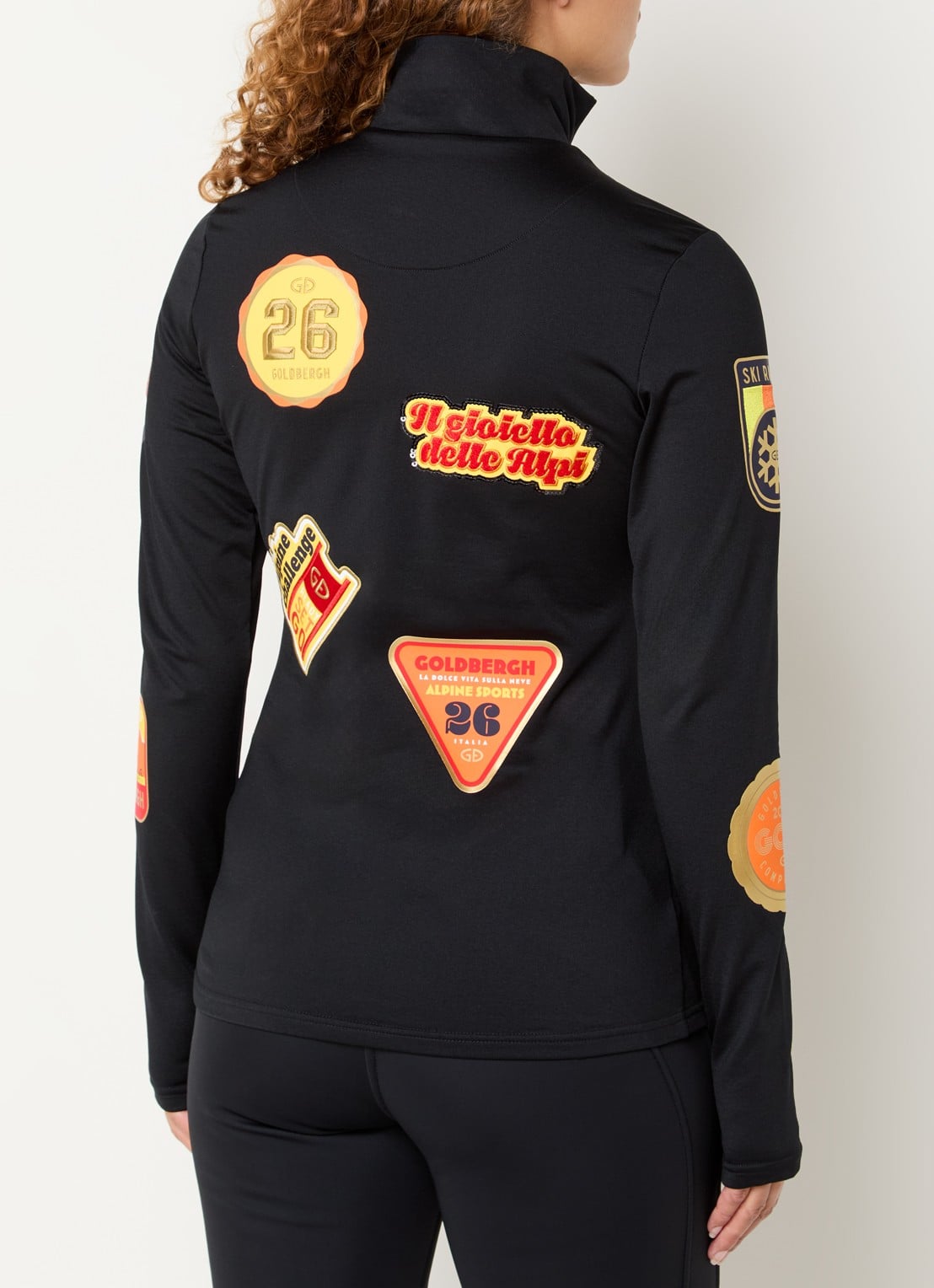 Goldbergh Triumph skipully met logoprint - achterkant 2 zwart