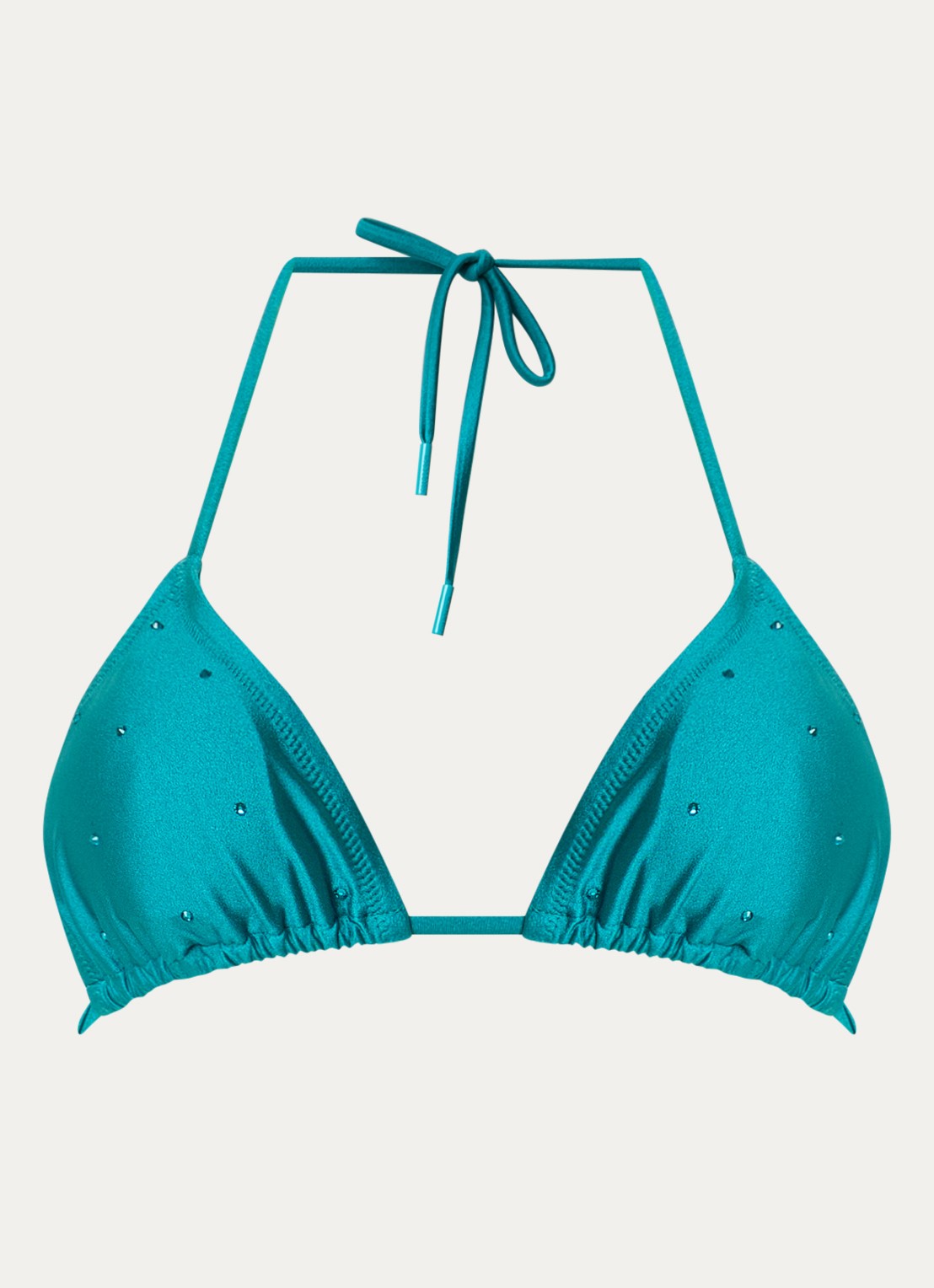 Goldbergh Velora triangel bikinitop met uitneembare vulling - voorkant zeegroen