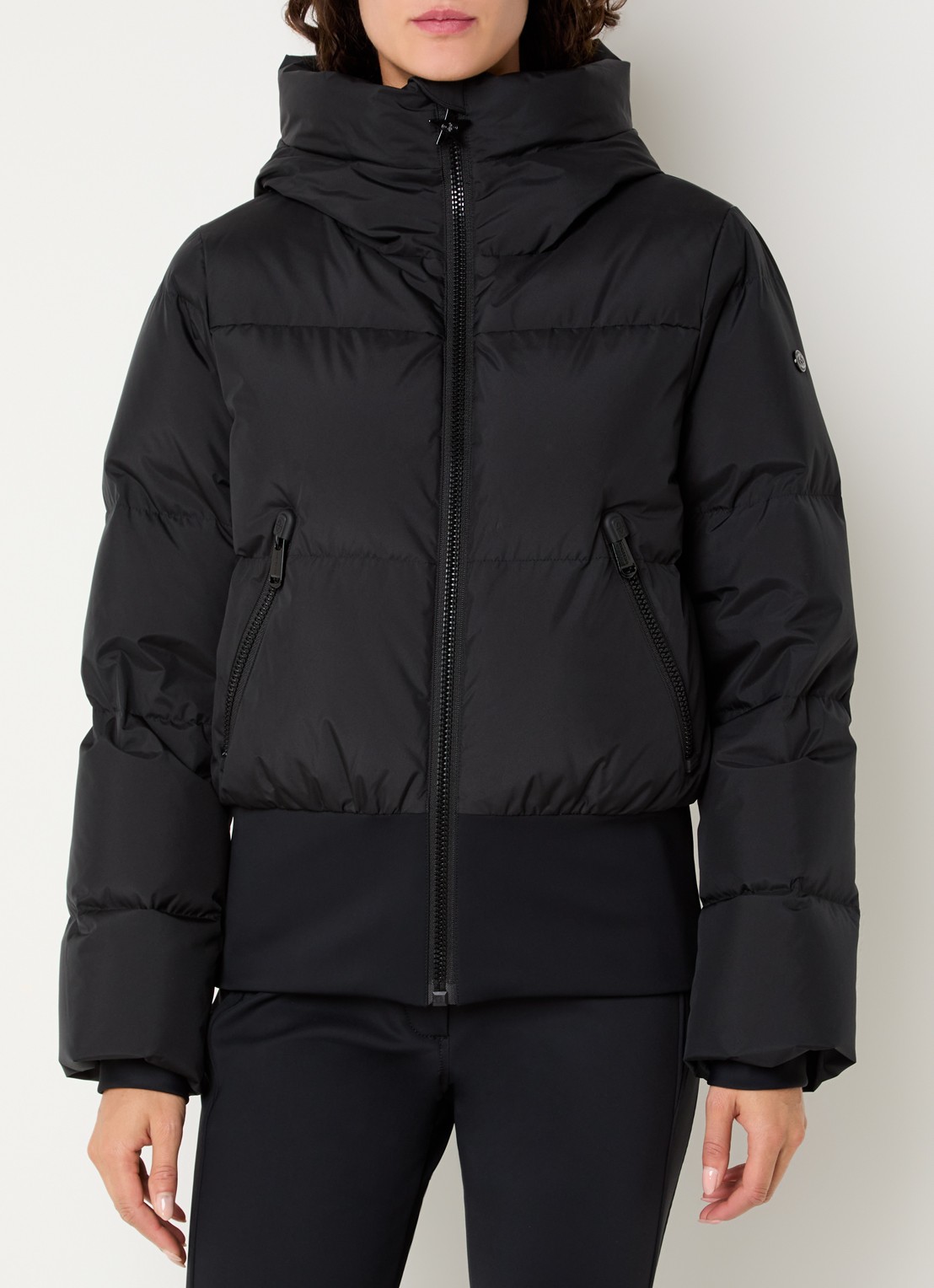 Goldbergh Village ski-jas met capuchon - detail zwart