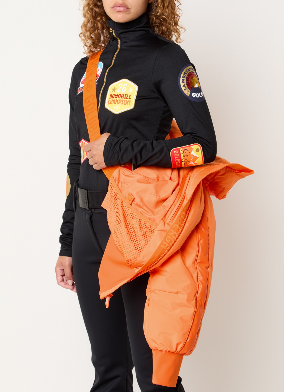 Goldbergh Volare ski-jas met capuchon en ritszakken - detail 6 oranje