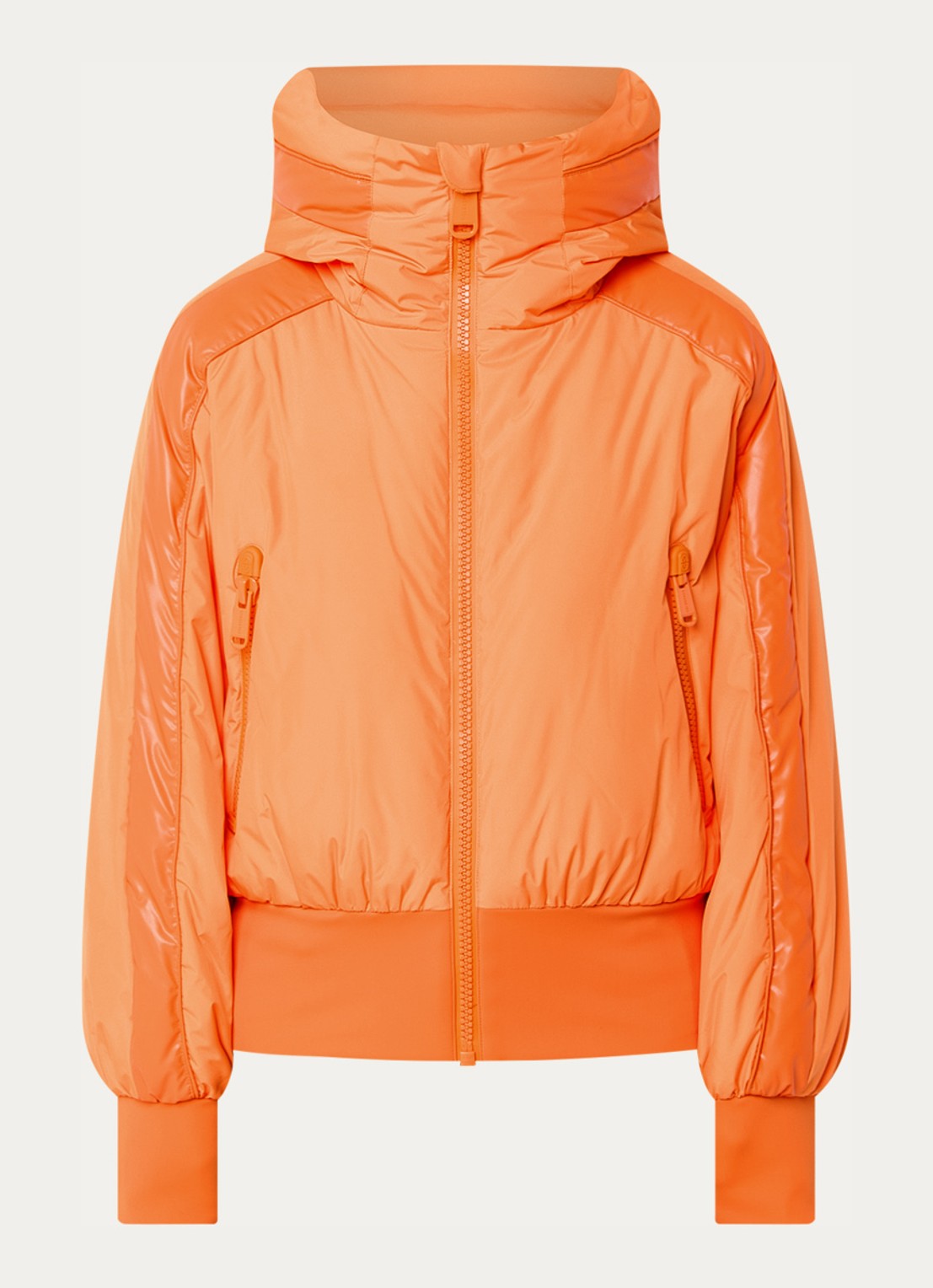 Goldbergh Volare ski-jas met capuchon en ritszakken - voorkant 2 oranje