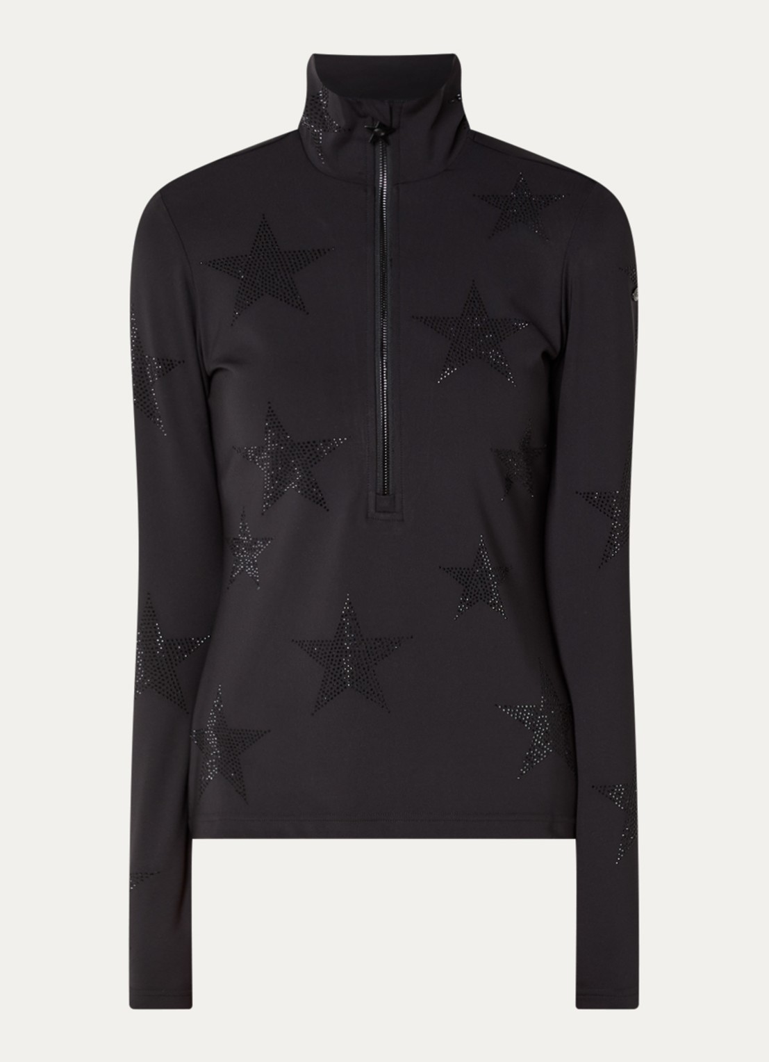 Goldbergh Yura skipully met strass - voorkant 2 zwart