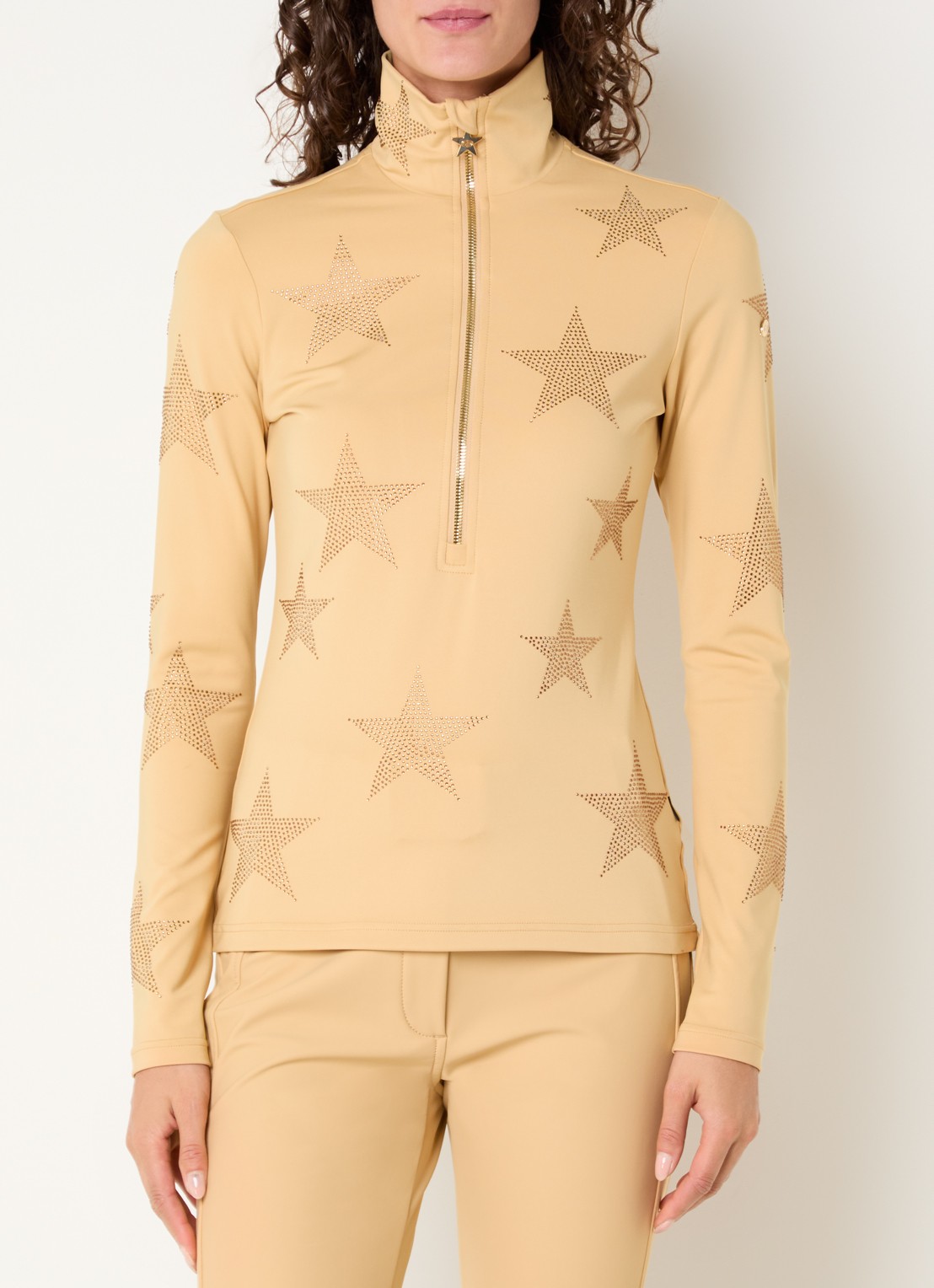 Goldbergh Yura skipully met strass - detail 4 camel