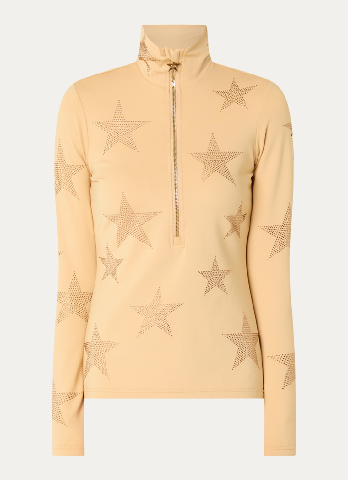 Goldbergh Yura skipully met strass - voorkant 2 camel