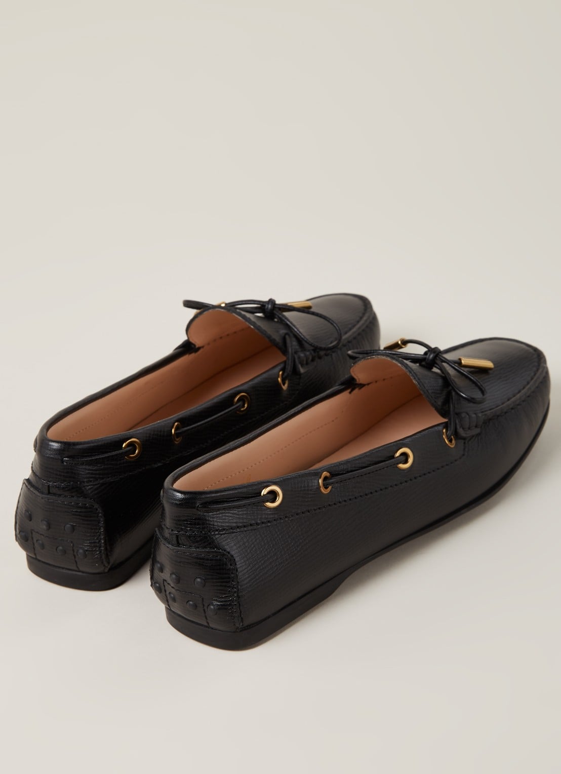 Gomma loafer van leer  - detail zwart