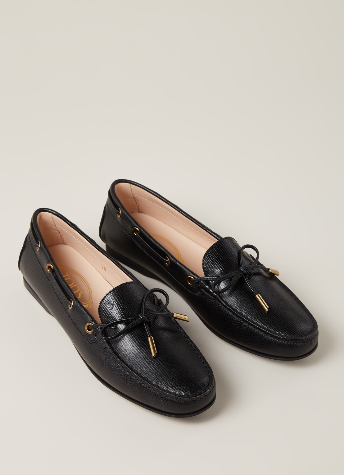 Gomma loafer van leer  - detail 2 zwart