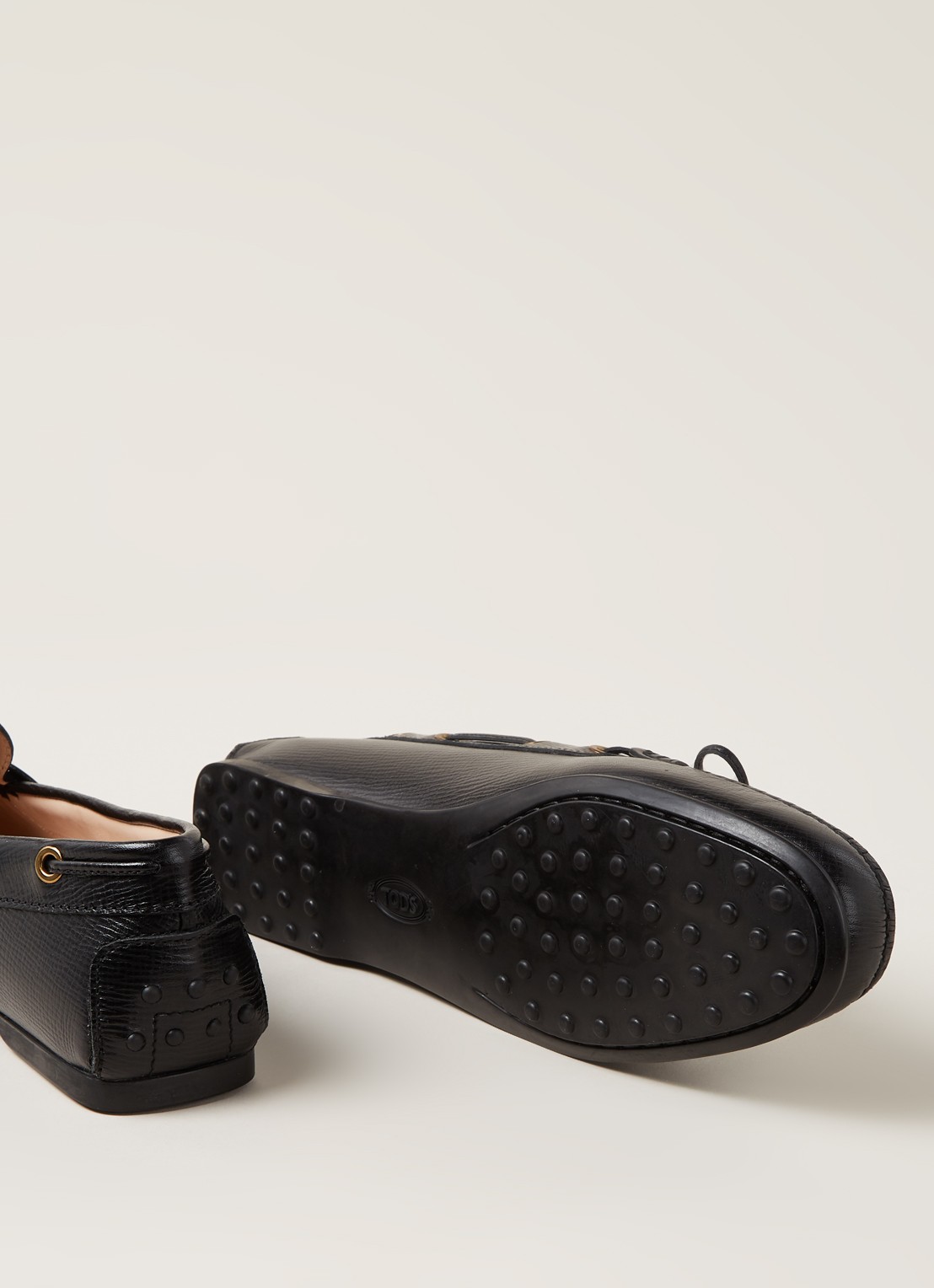 Gomma loafer van leer  - detail 3 zwart