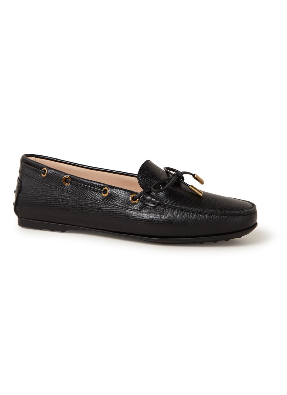 Gomma loafer van leer  - voorkant 4 zwart
