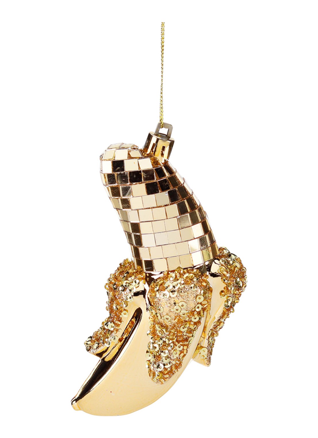Goodwill Banaan kersthanger 13 cm - voorkant goud