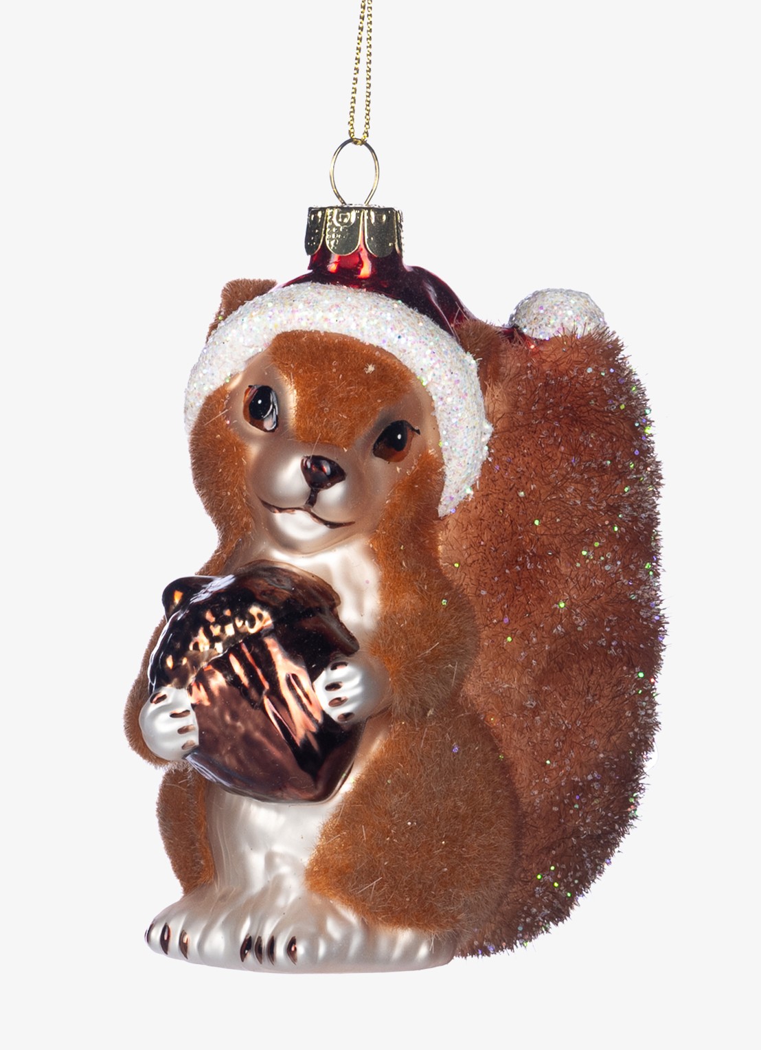 Goodwill Eekhoorn kersthanger 11 cm - voorkant bruin