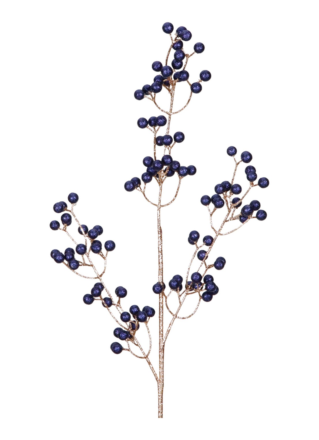Goodwill Glitterbessen kersttak 73 cm - voorkant paars