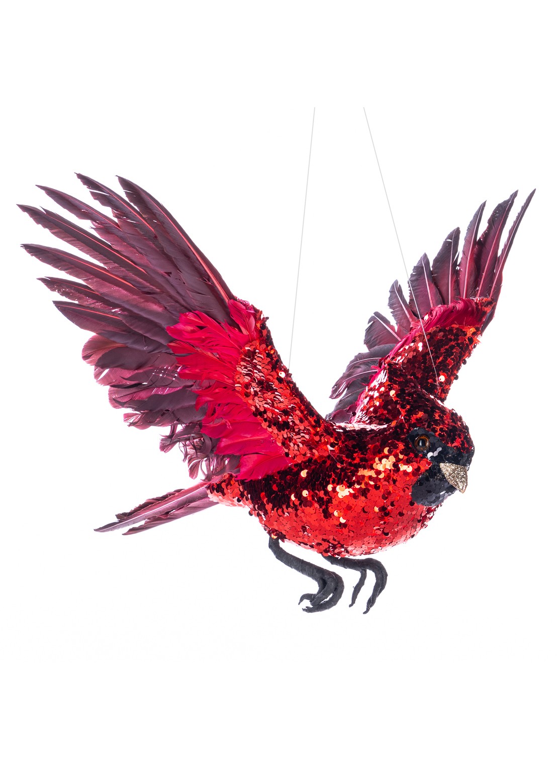 Goodwill Kardinaalvogel kersthanger 58 cm - voorkant rood