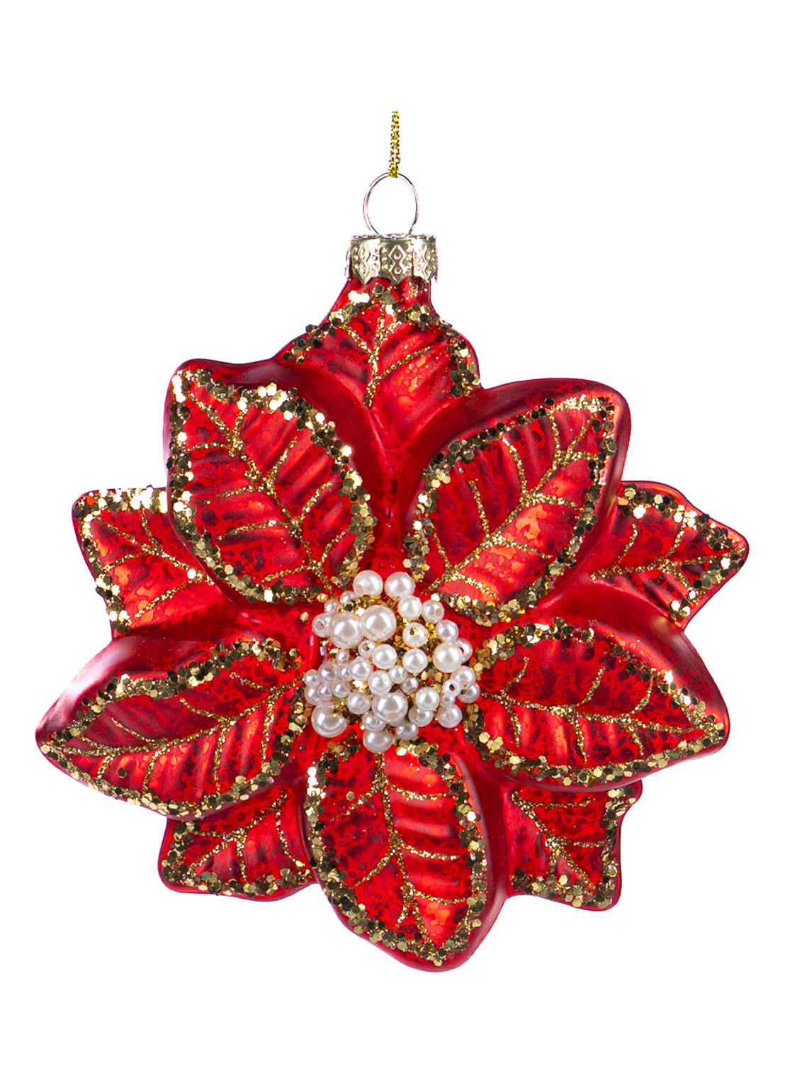 Goodwill Kerstster kersthanger 14 cm - voorkant rood