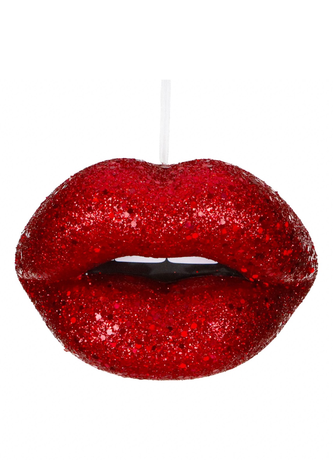 Goodwill Kussende Lippen kersthanger 18 cm - voorkant multicolor